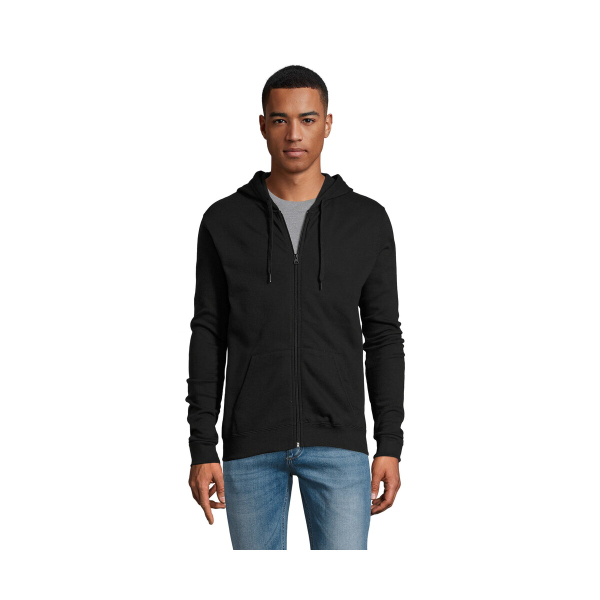 STONE UNI HOODIE 260g STONE - Czarna - L s01714-bk