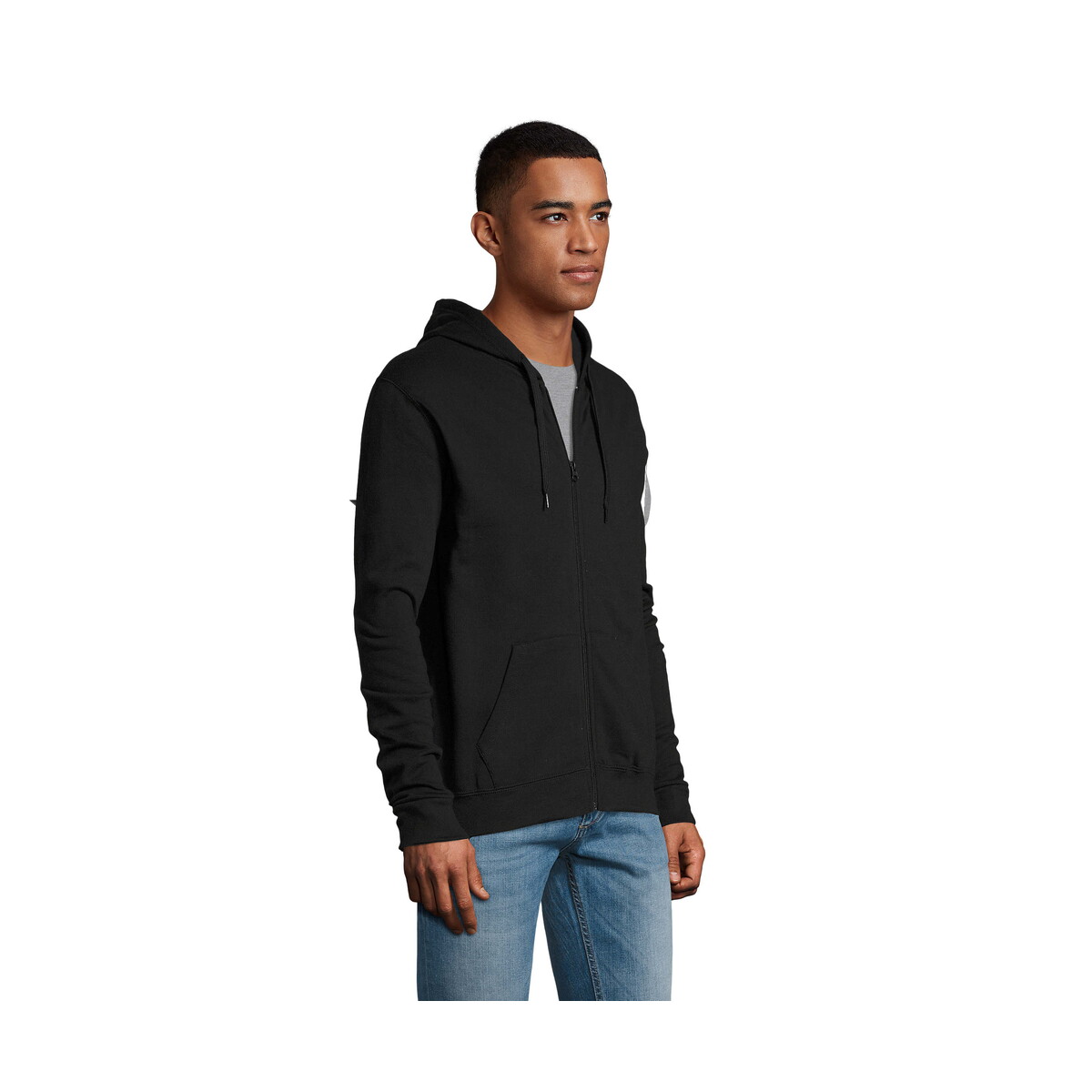 Bluzy z logo – stone uni hoodie 260g stone – czarna – xs s01714-bk-side STONE UNI HOODIE 260g STONE - Czarna - XS s01714-bk-side