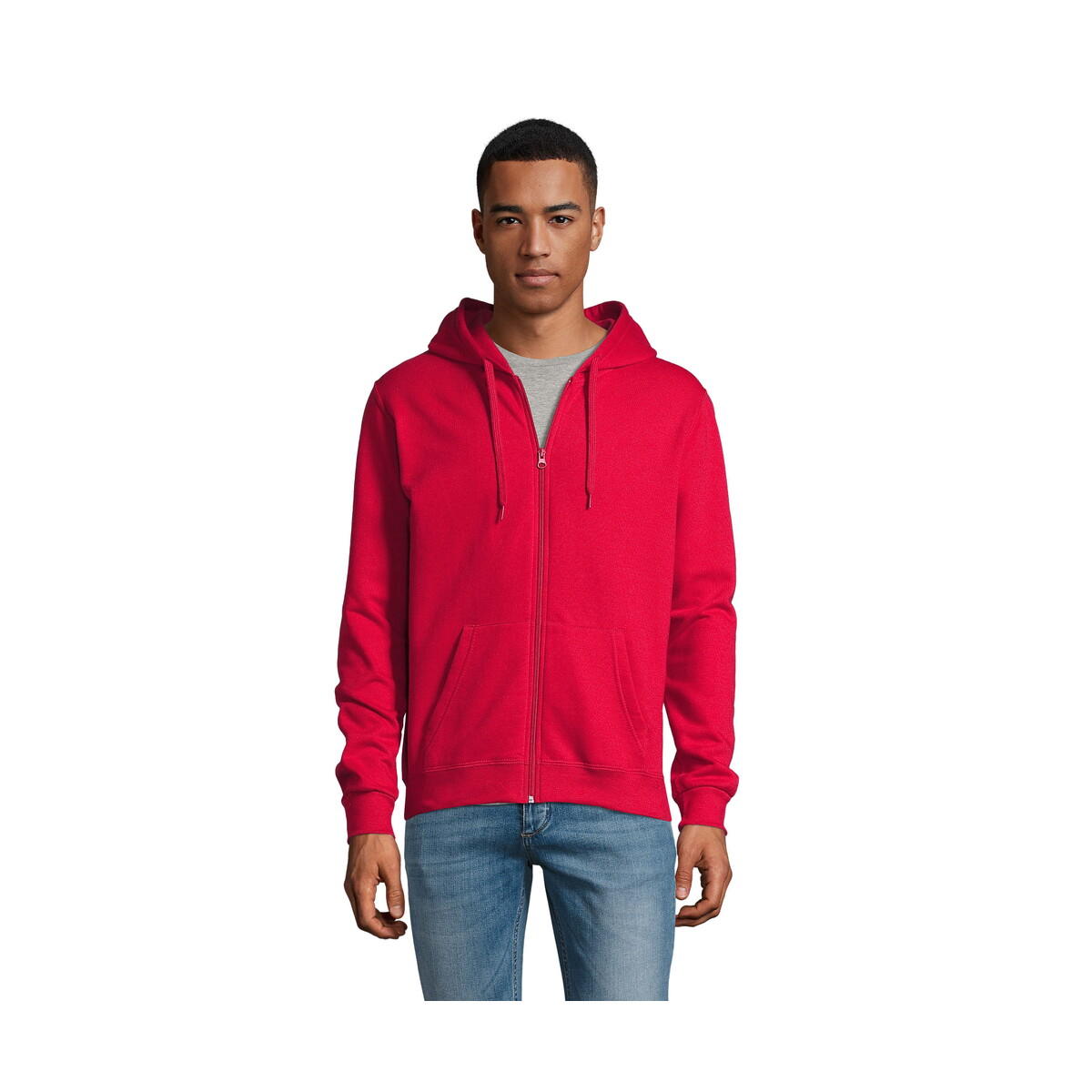 STONE UNI HOODIE 260g STONE - Czerwony - M s01714-rd