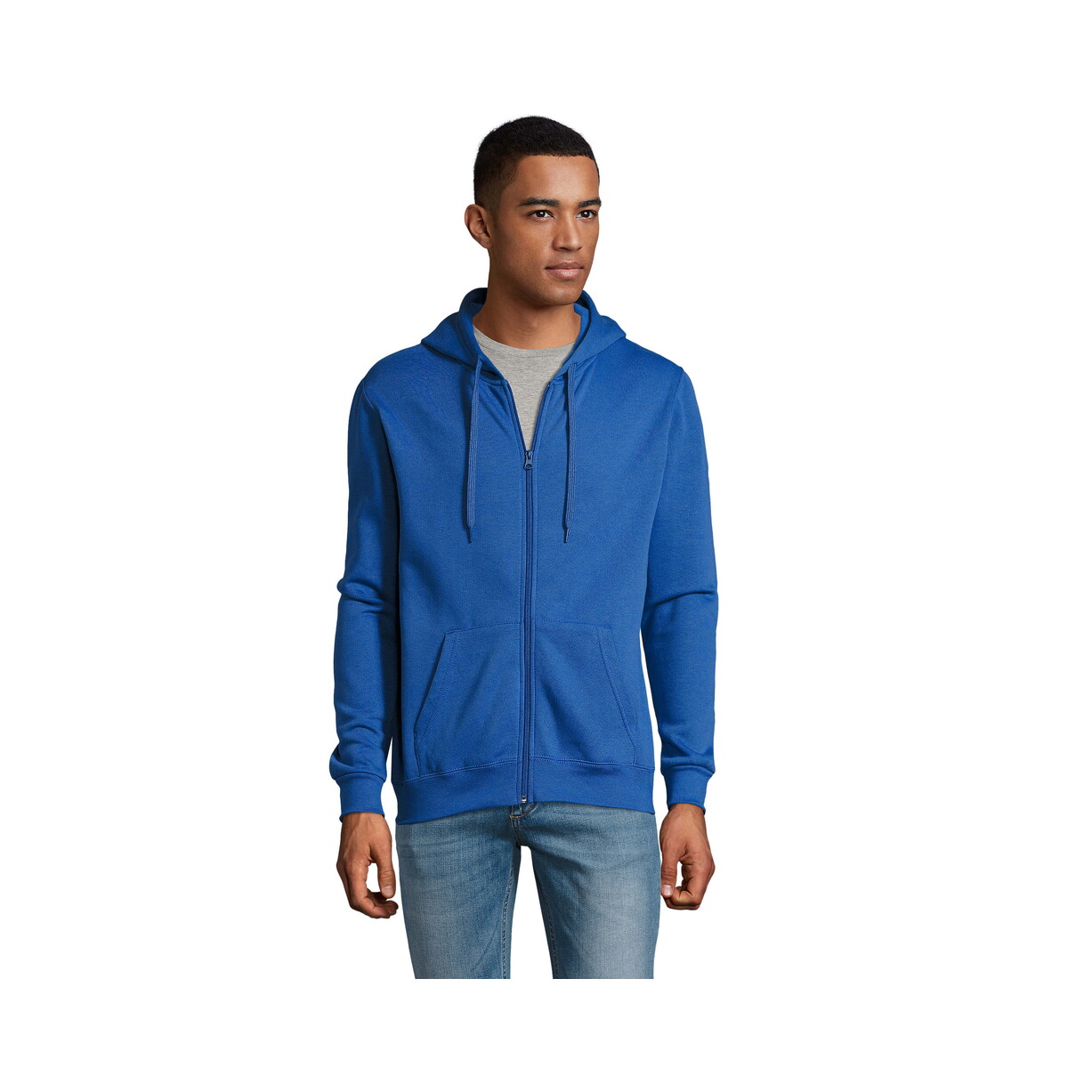 STONE UNI HOODIE 260g STONE - Niebieski - M s01714-rb