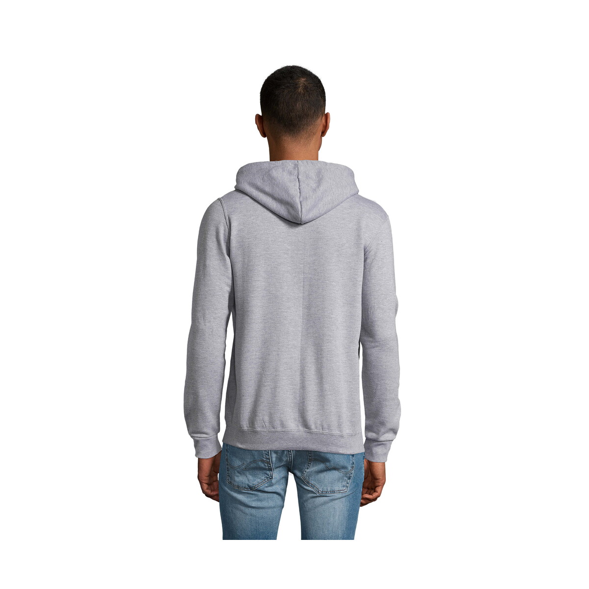 Bluzy z logo – stone uni hoodie 260g stone – szary melanż 2 – xs s01714-gy-back STONE UNI HOODIE 260g STONE - Szary Melanż 2 - XS s01714-gy-back