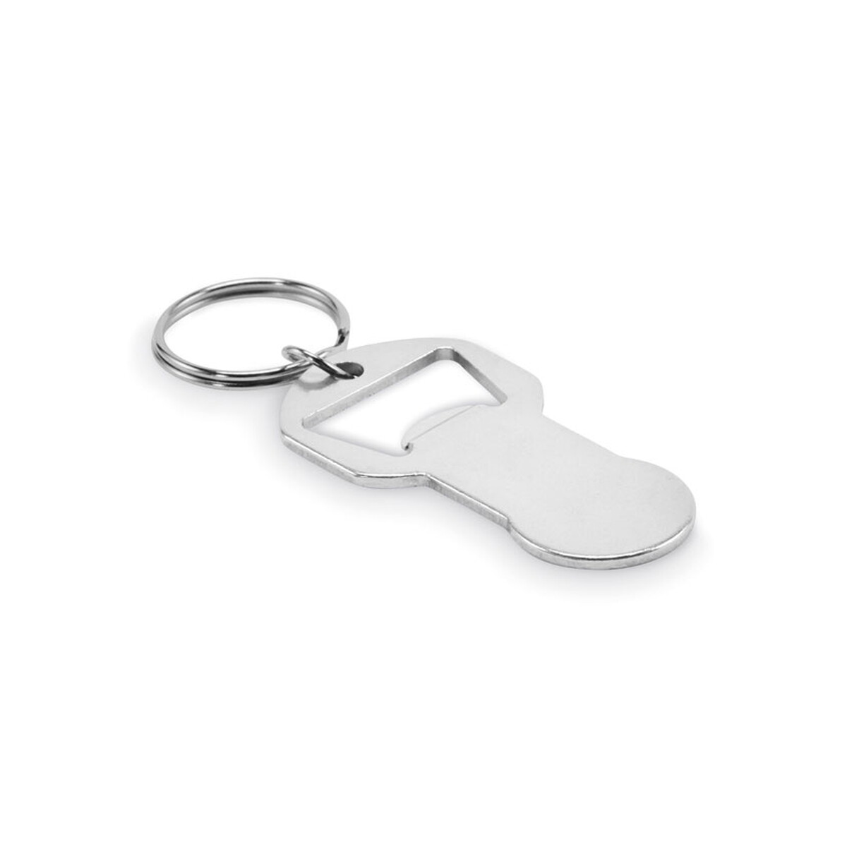 Aluminiowy brelok z otwieraczem CLAVE - srebrny mo2793-14