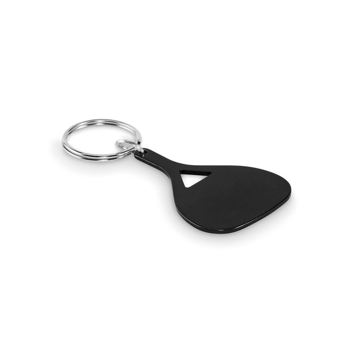 Breloki z żetonem z logo – aluminiowy brelok do kluczy kepad – czarny mo2794-03 Aluminiowy brelok do kluczy KEPAD - czarny mo2794-03