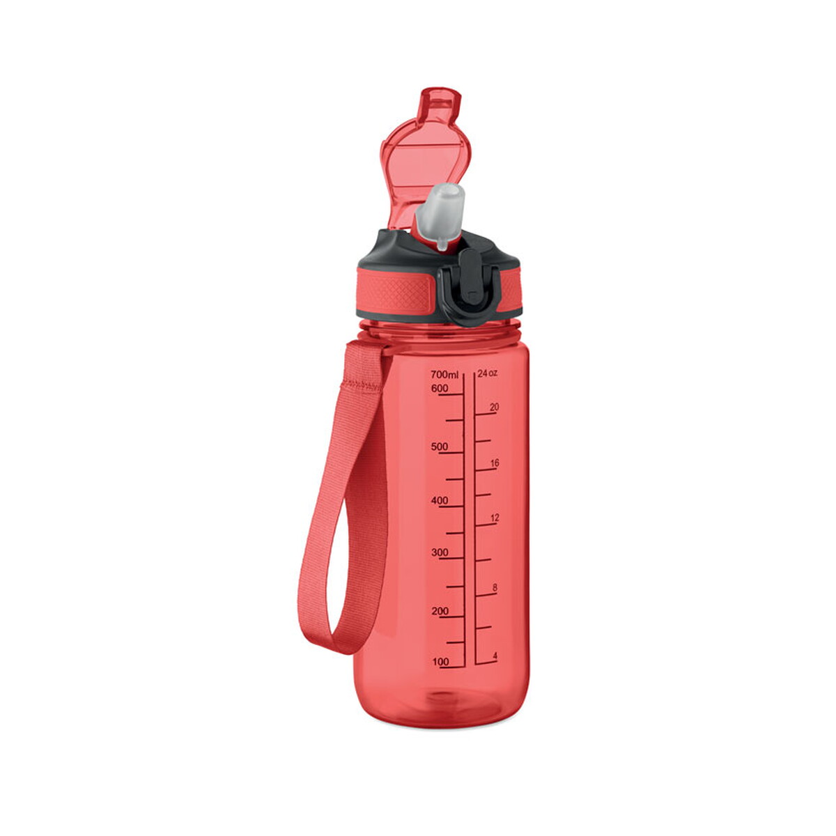 Butelki z logo – butelka sportowa 700 ml mo2792-24 enkel – przezroczysta czerwona mo2792-25-back Butelka sportowa 700 ml MO2792-24 ENKEL - przezroczysta czerwona mo2792-25-back
