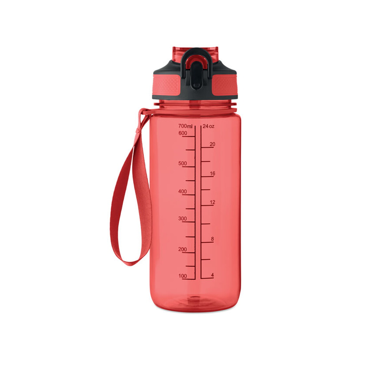 Butelki z logo – butelka sportowa 700 ml mo2792-24 enkel – przezroczysta czerwona mo2792-25-detail Butelka sportowa 700 ml MO2792-24 ENKEL - przezroczysta czerwona mo2792-25-detail