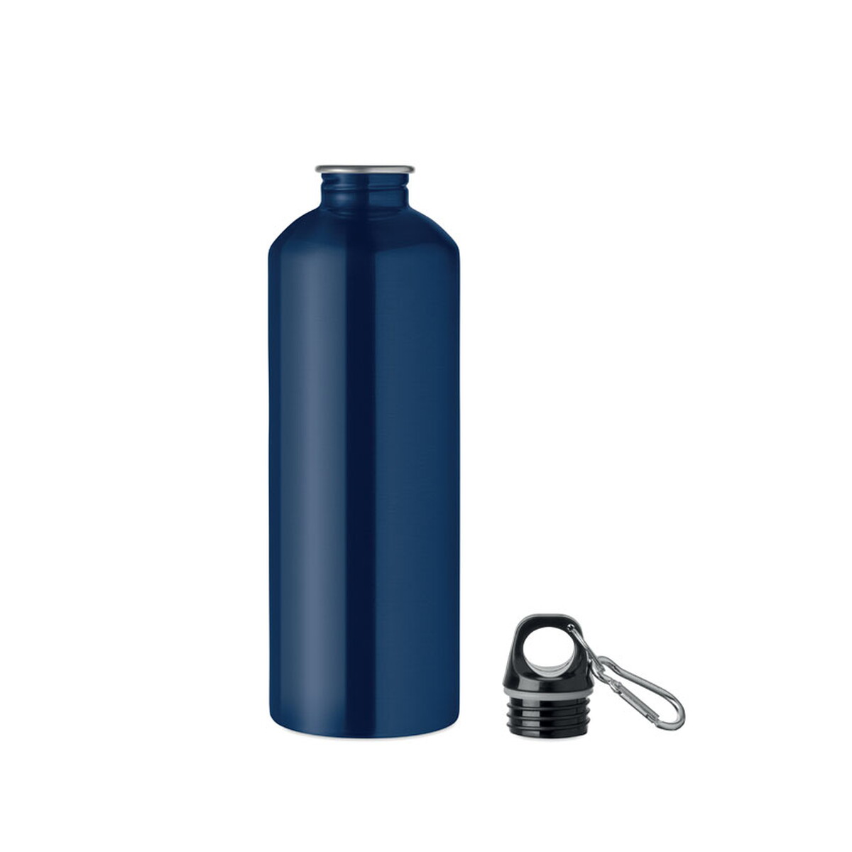 Butelki z logo – butelka z 1 ścianką 1000 ml re-one moss – francuski granatowy mo2829-85-side Butelka z 1 ścianką 1000 ml RE-ONE MOSS - francuski granatowy mo2829-85-side