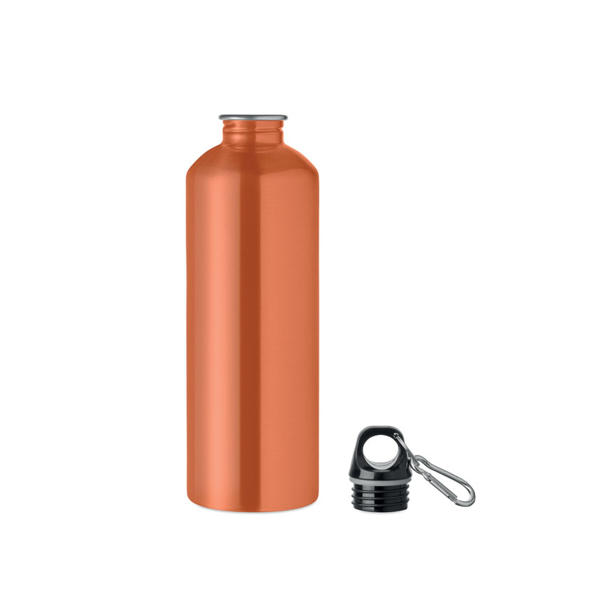 Butelki z logo – butelka z 1 ścianką 1000 ml re-one moss – pomarańczowa mo2829-10-side Butelka z 1 ścianką 1000 ml RE-ONE MOSS - pomarańczowa mo2829-10-side