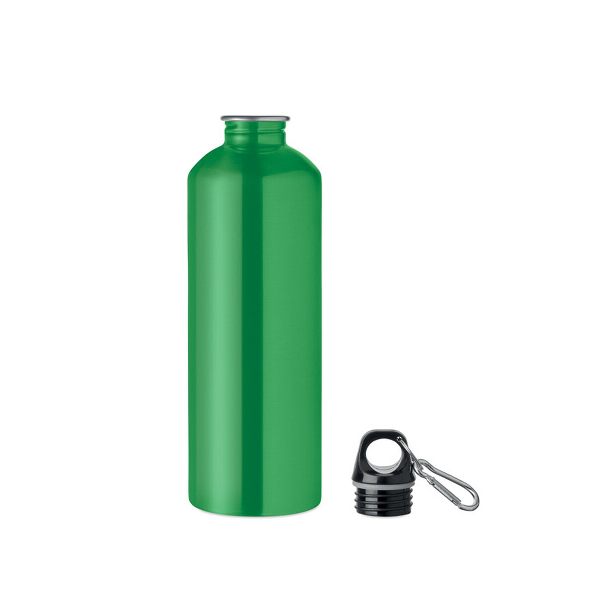 Butelki z logo – butelka z 1 ścianką 1000 ml re-one moss – zielona mo2829-09-side Butelka z 1 ścianką 1000 ml RE-ONE MOSS - zielona mo2829-09-side