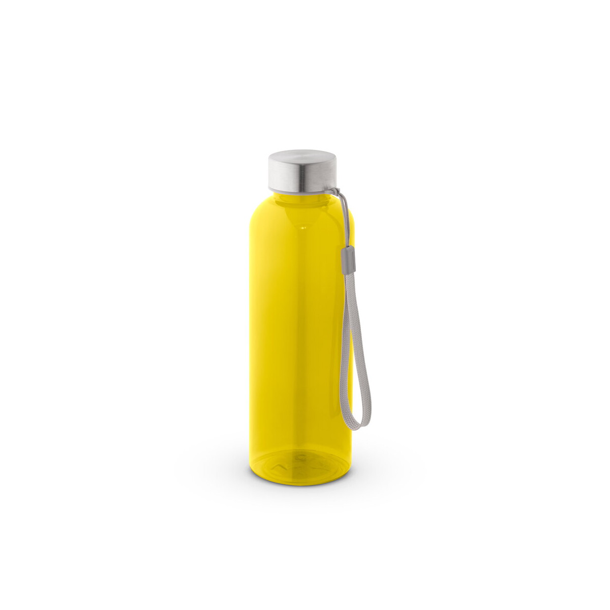 Butelki z logo – enders m. butelka pet z recyklingu (100% rpet) z błyszczącym, półprzezroczystym wykończeniem 600 ml – żółta 54326_108 ENDERS M. Butelka PET z recyklingu (100% rPET) z błyszczącym, półprzezroczystym wykończeniem 600 ml - żółta 54326_108