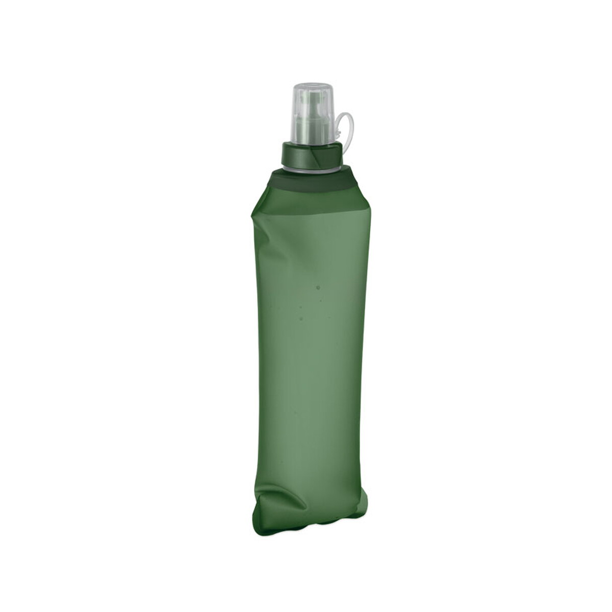 Butelki z logo – składana butelka na wodę 500ml biter – zielona mo2962-09-back Składana butelka na wodę 500ml BITER - zielona mo2962-09-back
