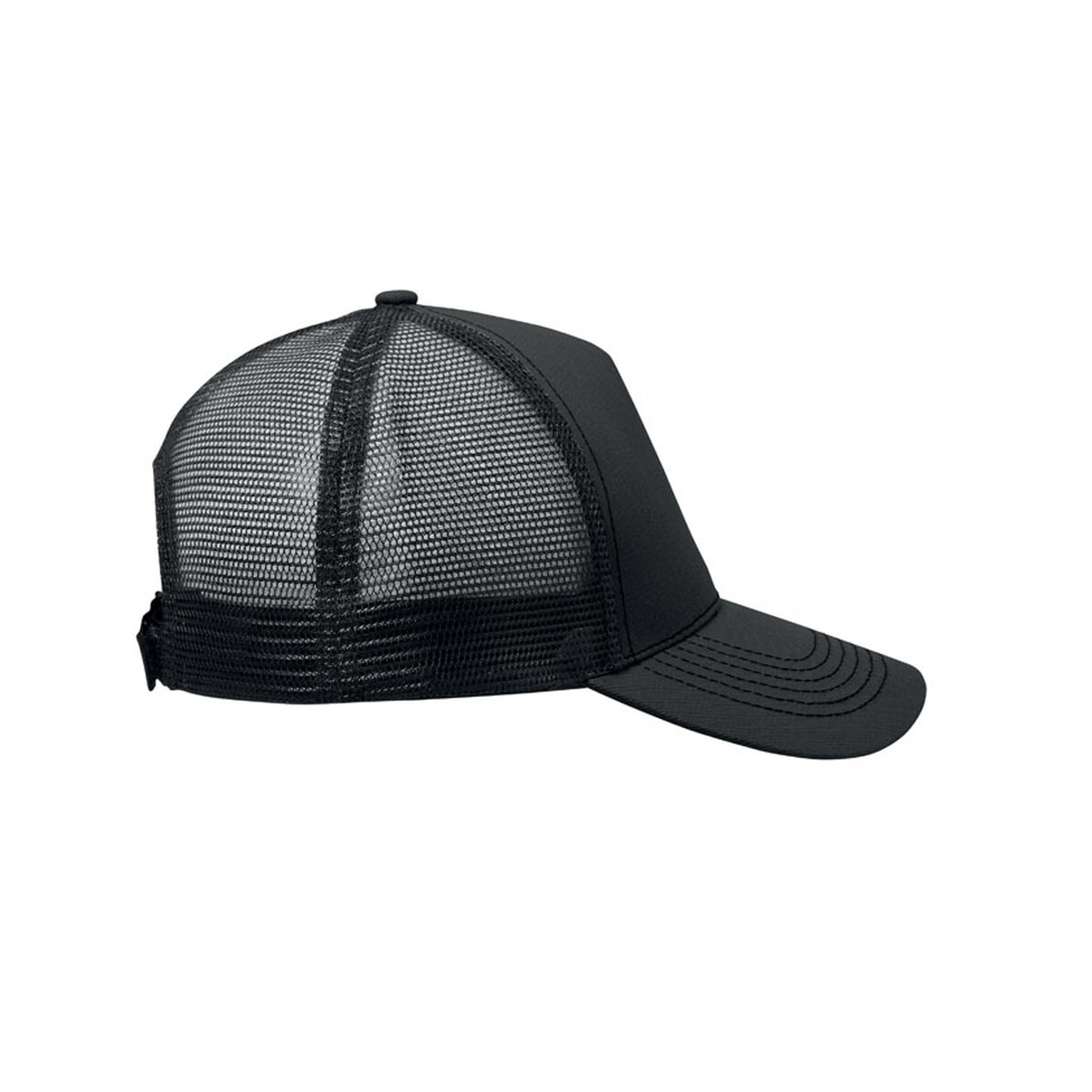 Czapki z logo – czapka trucker z 5 panelami blist – czarna mo2986-03-top Czapka trucker z 5 panelami BLIST - czarna mo2986-03-top