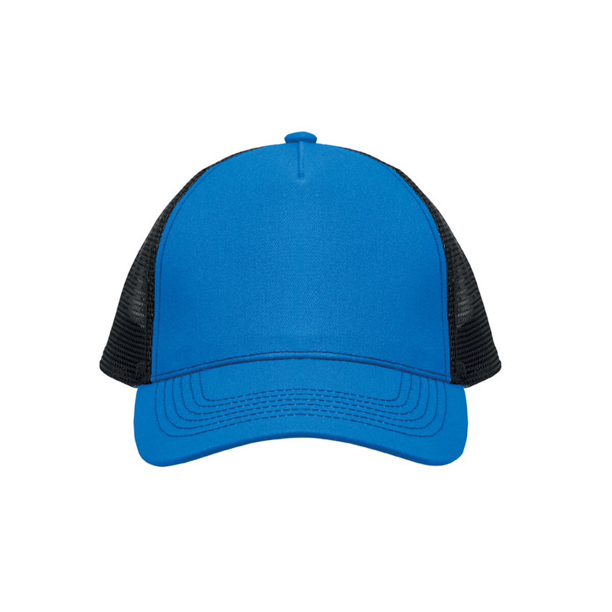 Czapki z logo – czapka trucker z 5 panelami blist – niebieska mo2986-37-back Czapka trucker z 5 panelami BLIST - niebieska mo2986-37-back