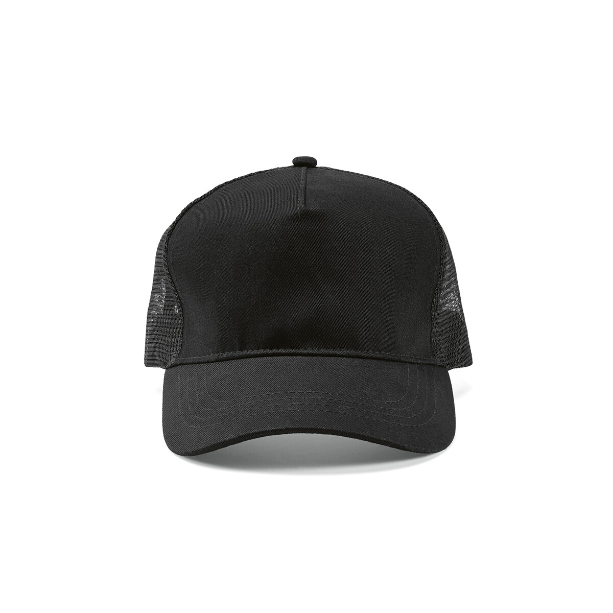 Czapki z logo – czapka zappa cap rpet 220 gsm – czarna ACA004_103-front Czapka Zappa Cap rPET 220 gsm - Czarna ACA004_103-front