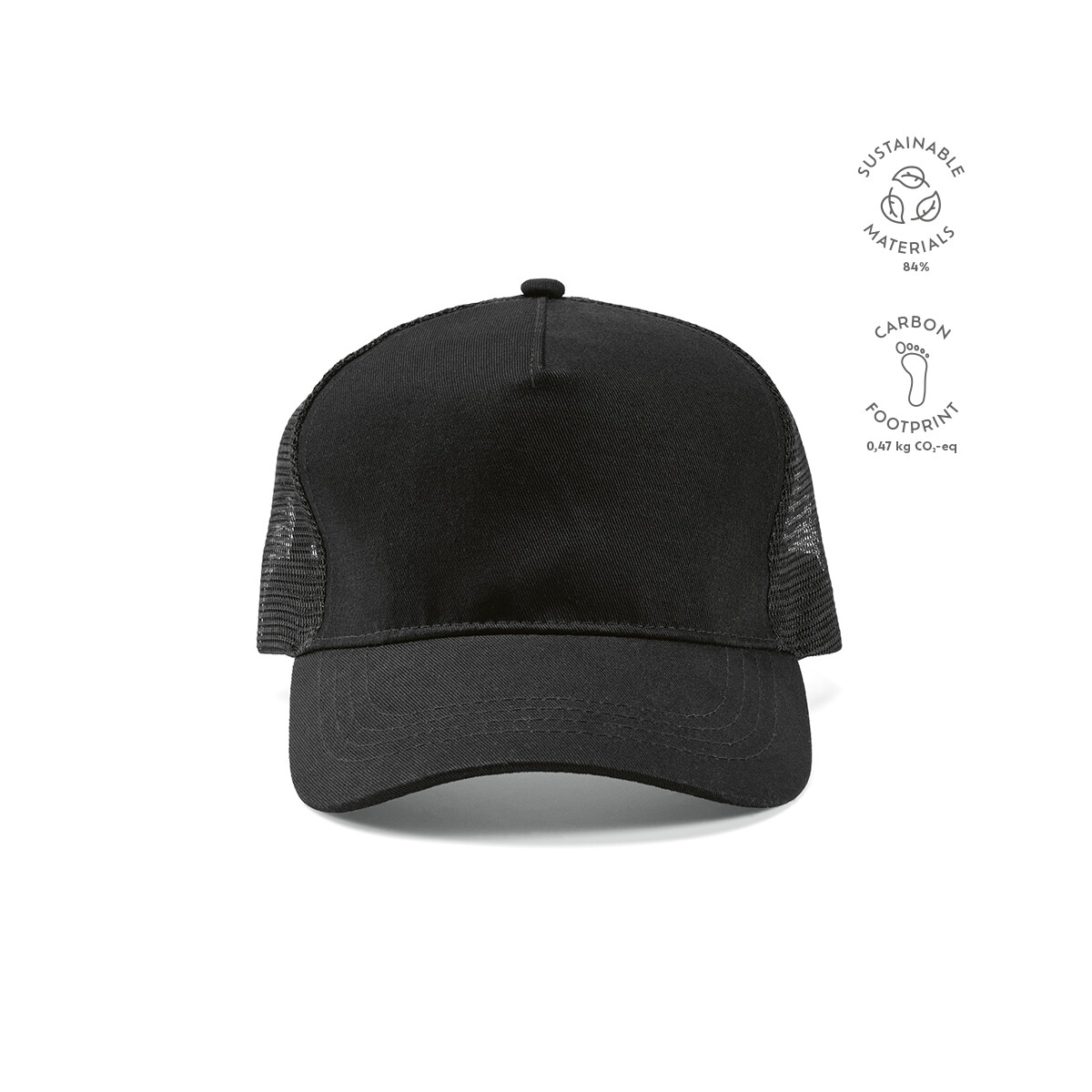 Czapki z logo – czapka zappa cap rpet 220 gsm – czarna ACA004_103-kpi Czapka Zappa Cap rPET 220 gsm - Czarna ACA004_103-kpi