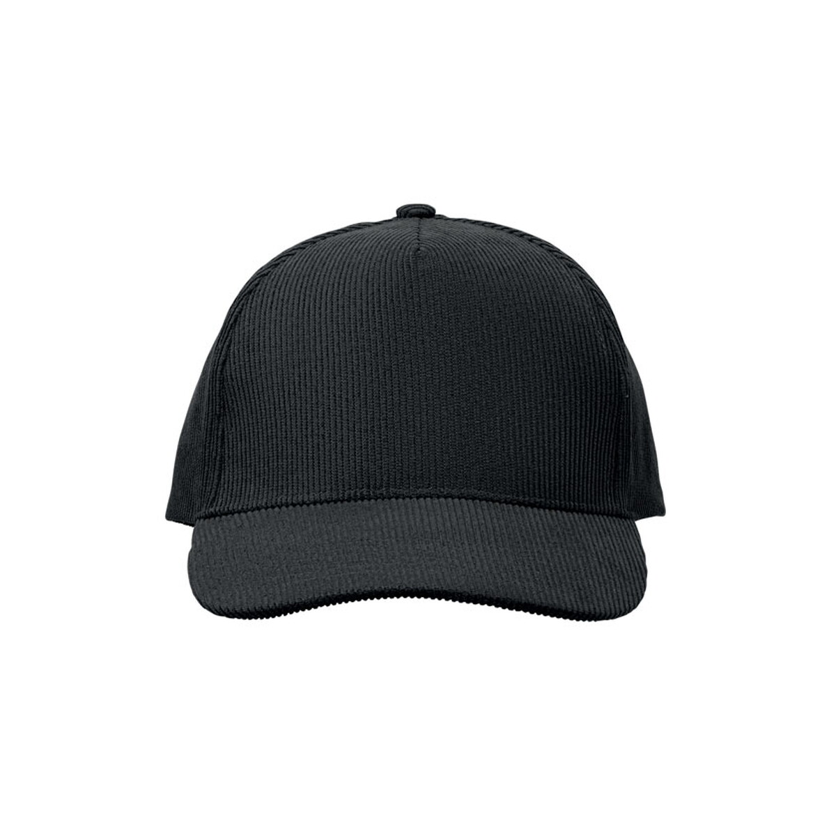 Czapki z logo – sztruksowa czapka z daszkiem wale – czarna mo2879-03-top Sztruksowa czapka z daszkiem WALE - czarna mo2879-03-top