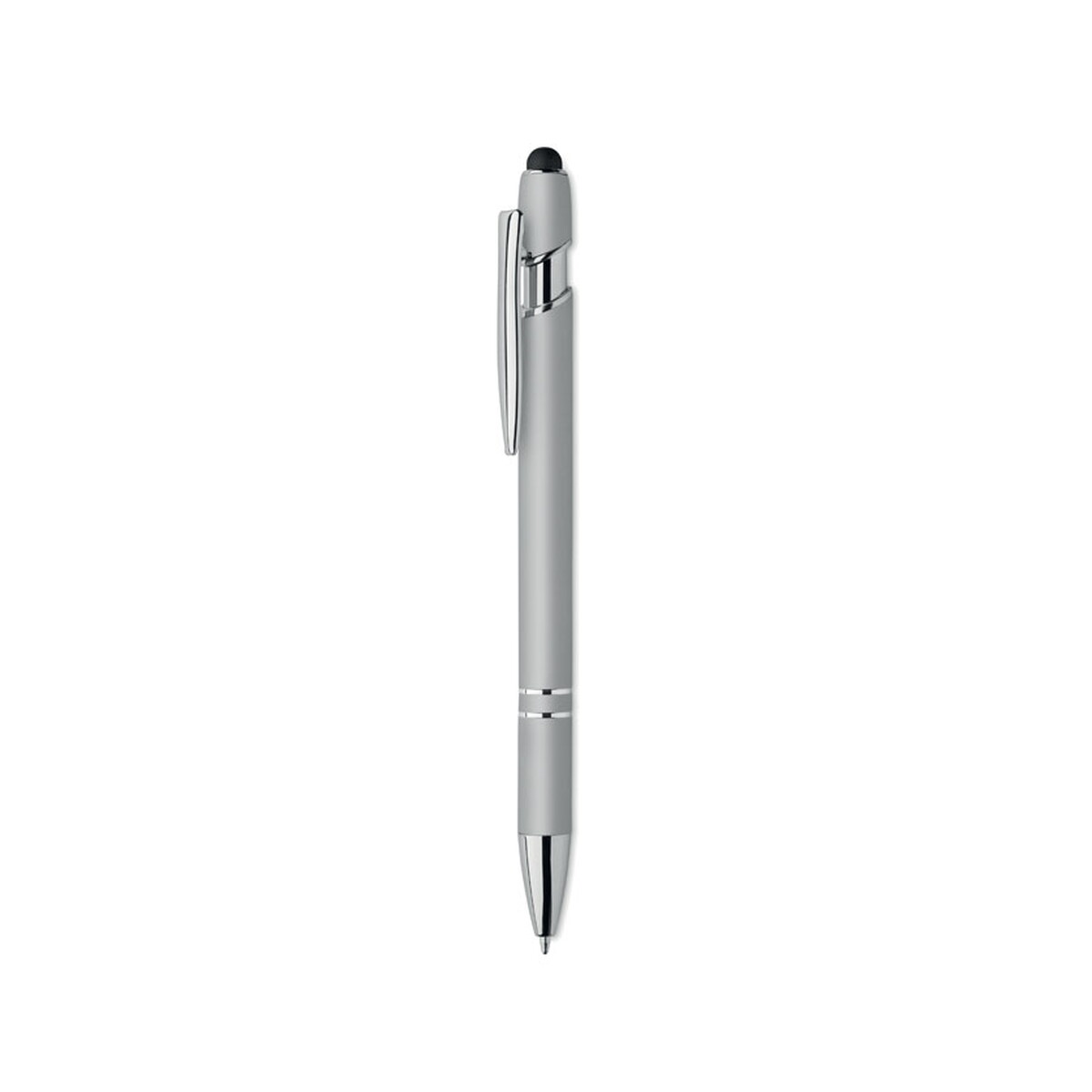 Długopis z rysikiem aluminium SIPARO - srebrny mo2798-14