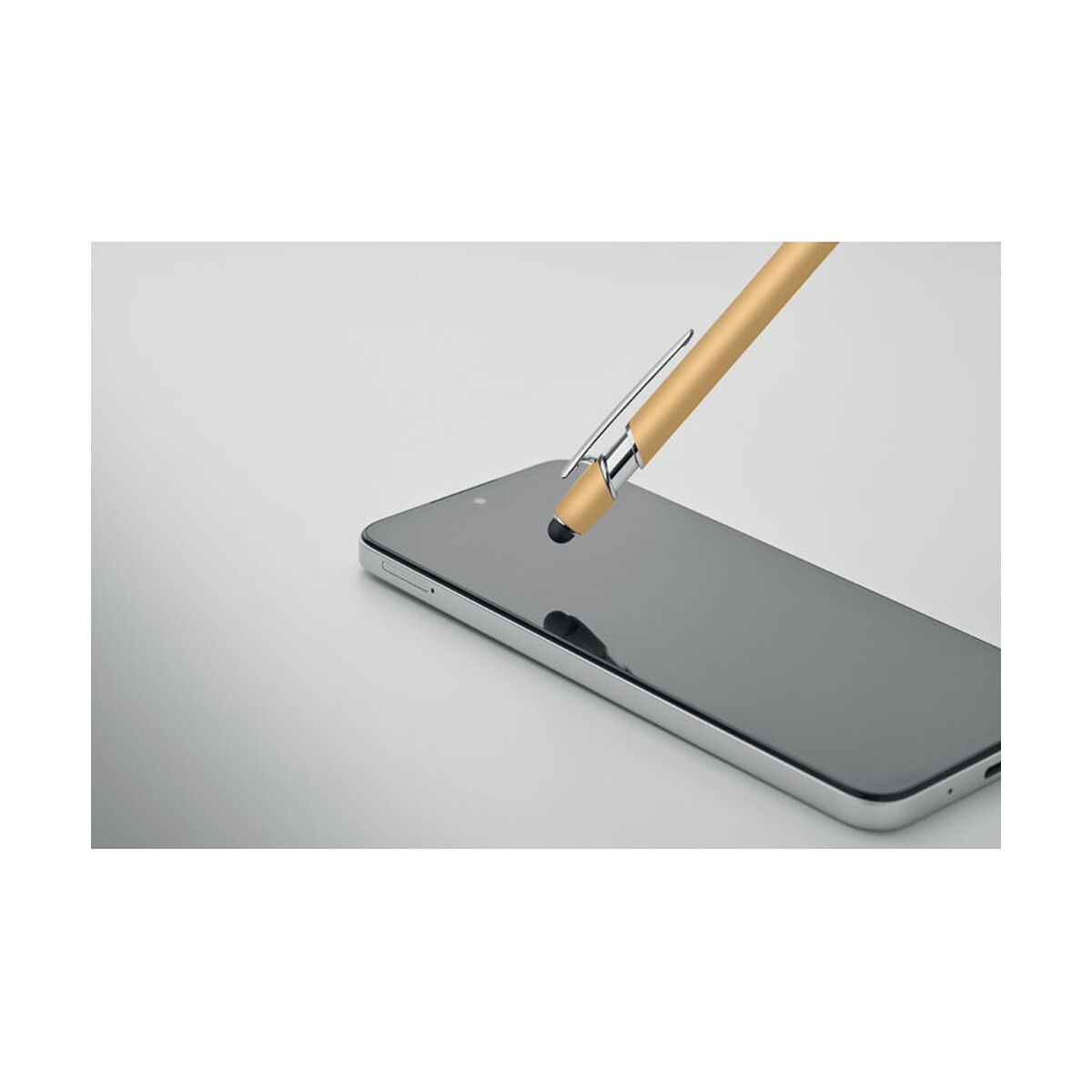 Długopisy metalowe z logo – długopis z rysikiem aluminium siparo – złoty mo2798-98-open Długopis z rysikiem aluminium SIPARO - złoty mo2798-98-open