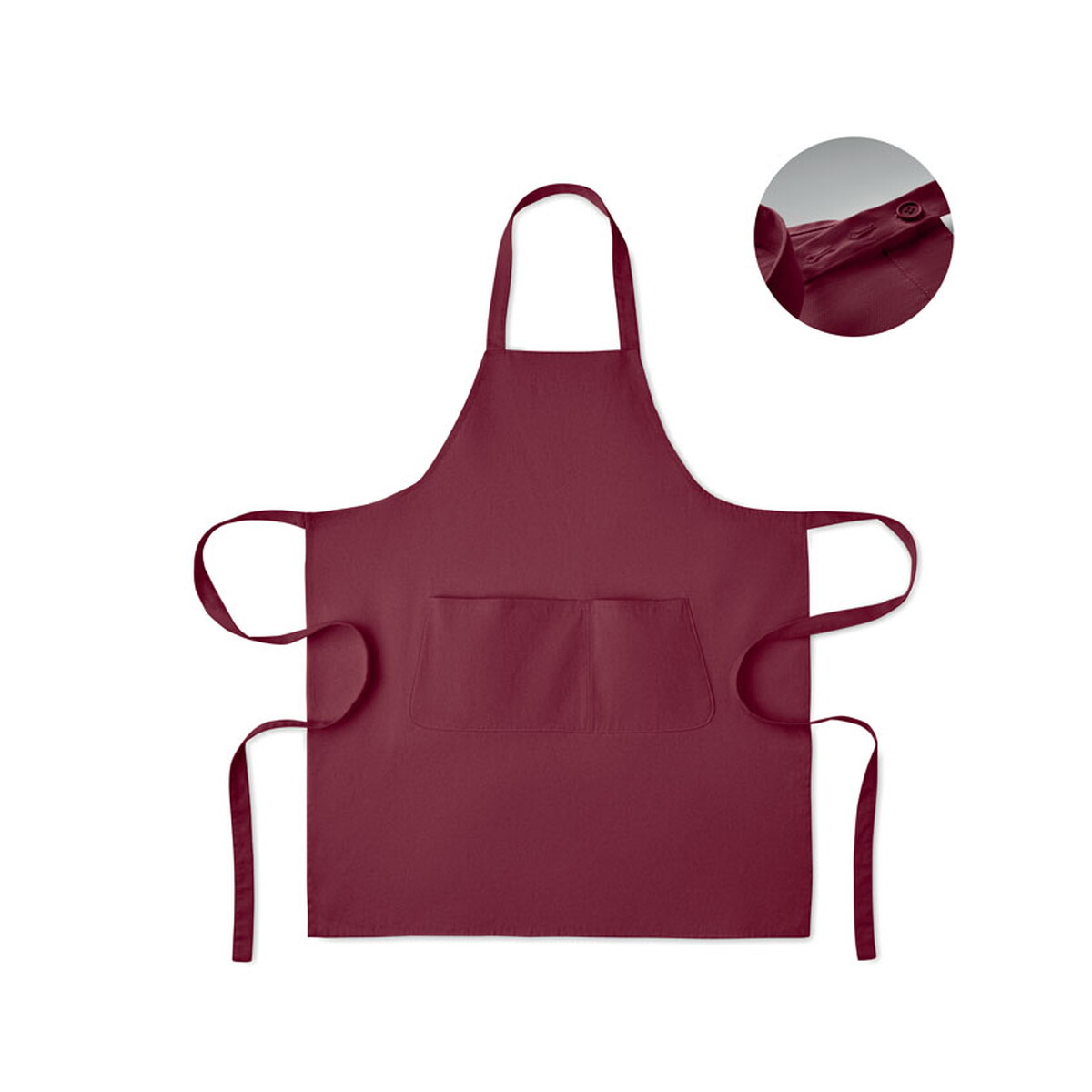 Fartuch bawełna org. 240gr/m² GAMMA - burgundowy mo2249-02