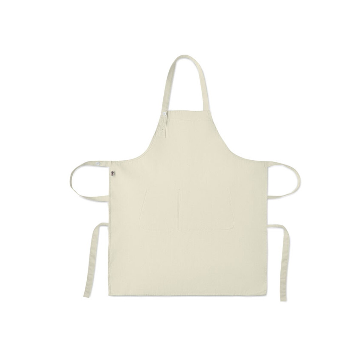 Fartuchy z logo – fartuch bawełna org. 240gr/m² gamma – zgaszona biel mo2249-43-back Fartuch bawełna org. 240gr/m² GAMMA - zgaszona biel mo2249-43-back