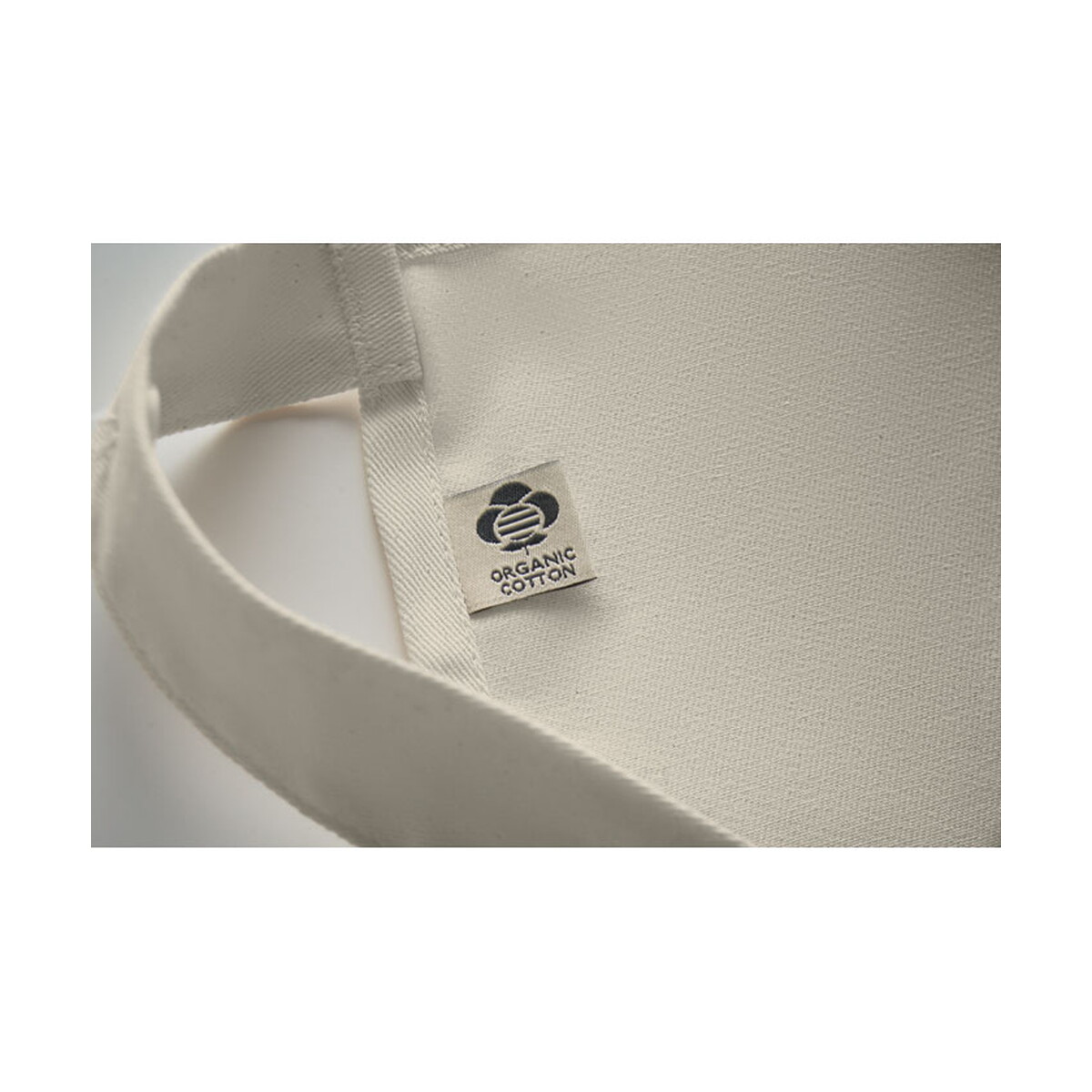 Fartuchy z logo – fartuch bawełna org. 240gr/m² gamma – zgaszona biel mo2249-43-open Fartuch bawełna org. 240gr/m² GAMMA - zgaszona biel mo2249-43-open