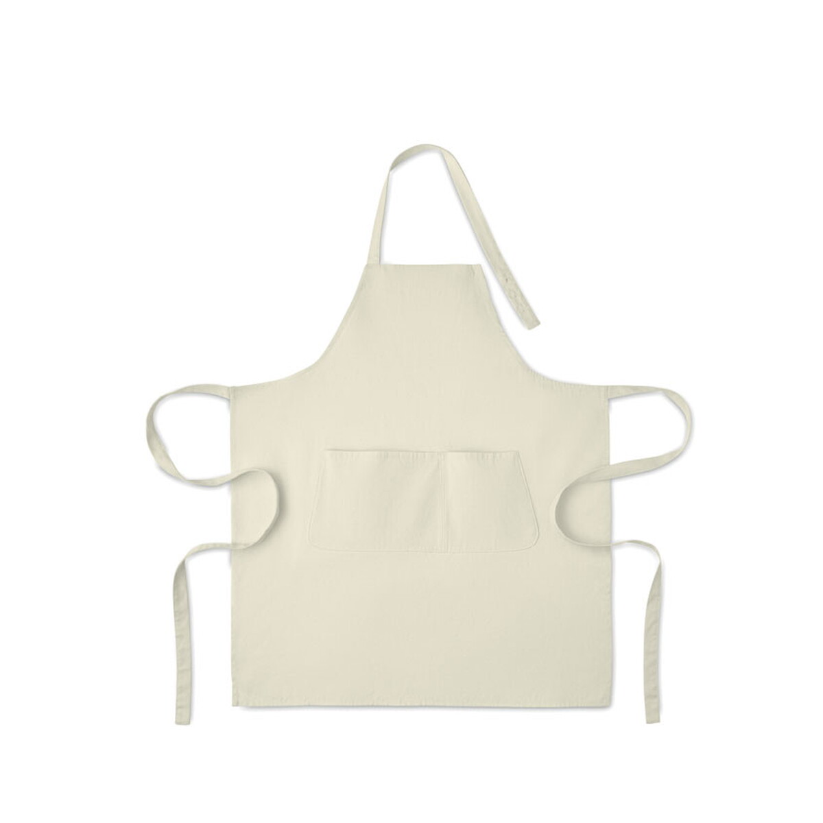 Fartuchy z logo – fartuch bawełna org. 240gr/m² gamma – zgaszona biel mo2249-43-side Fartuch bawełna org. 240gr/m² GAMMA - zgaszona biel mo2249-43-side