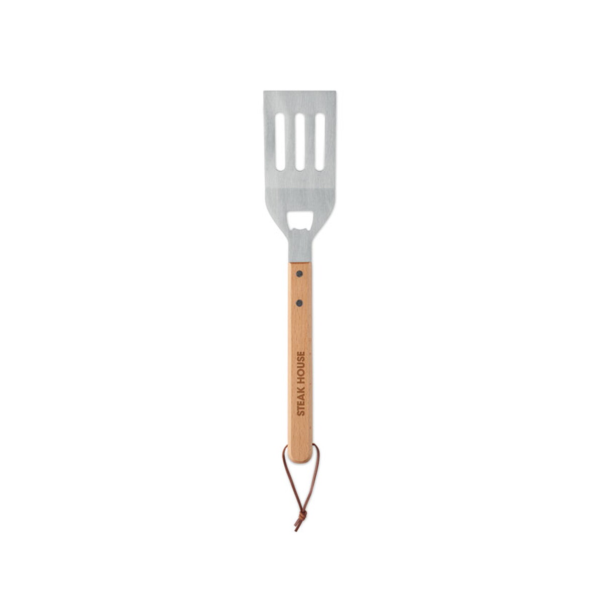 Gadżety do grilla z logo – łopatka z drewna bukowego opencook – drewniana mo2796-40-print Łopatka z drewna bukowego OPENCOOK - drewniana mo2796-40-print