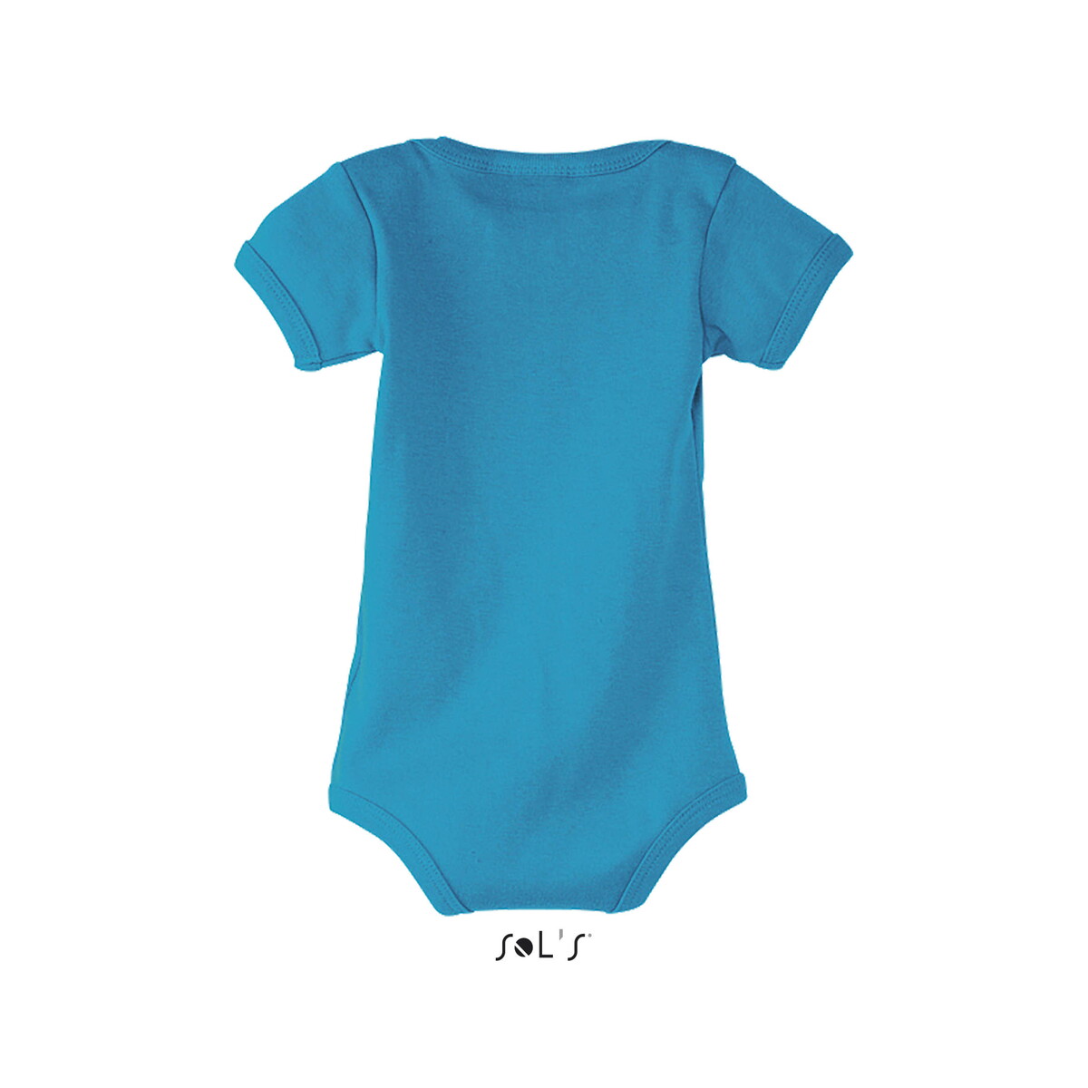 Gadżety tekstylne z logo – bambino dziecięce body 180g bambino – aqua – xxs s00583-aq-back BAMBINO Dziecięce body 180g BAMBINO - Aqua - XXS s00583-aq-back