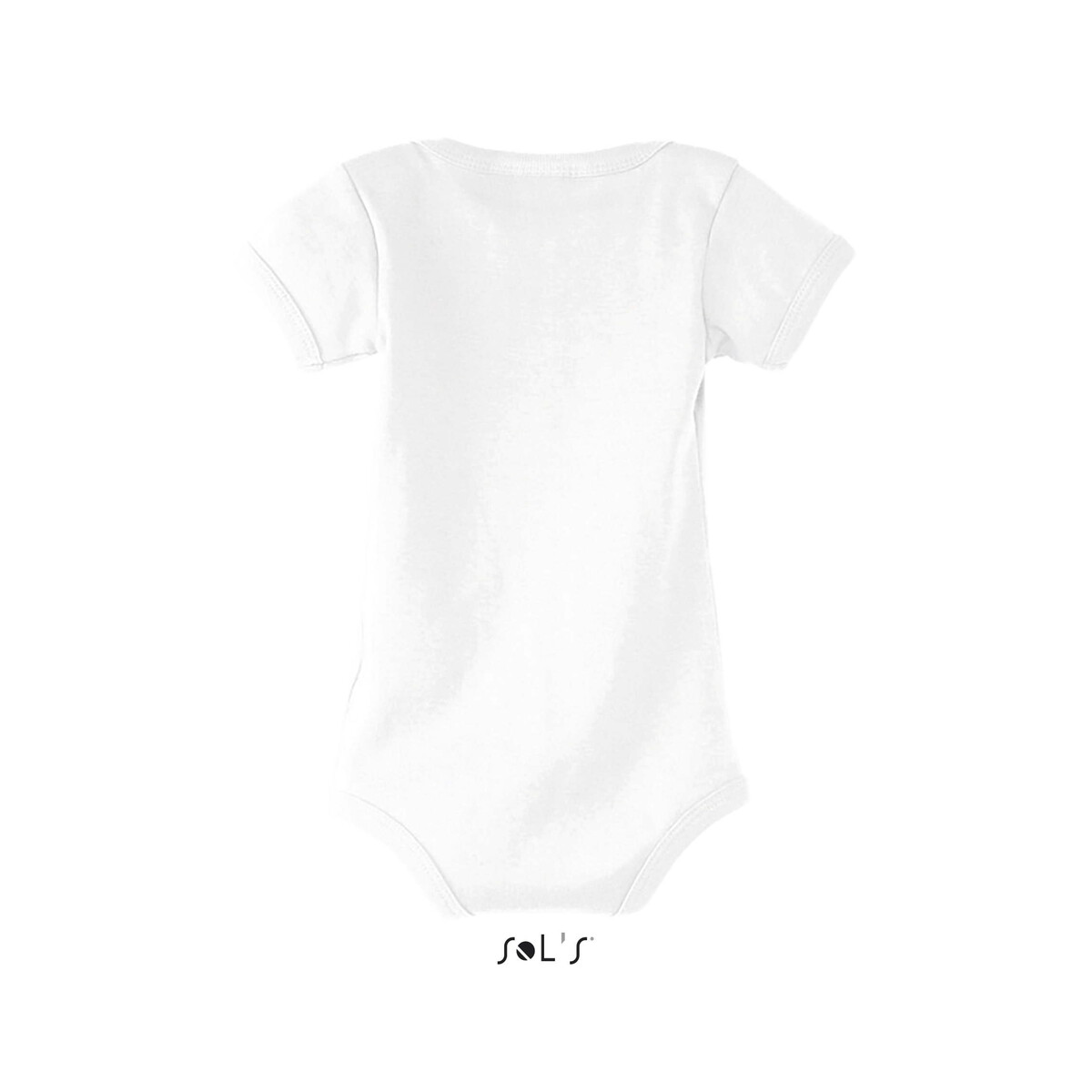 Gadżety tekstylne z logo – bambino dziecięce body 180g bambino – białe – s s00583-wh-back BAMBINO Dziecięce body 180g BAMBINO - Białe - S s00583-wh-back