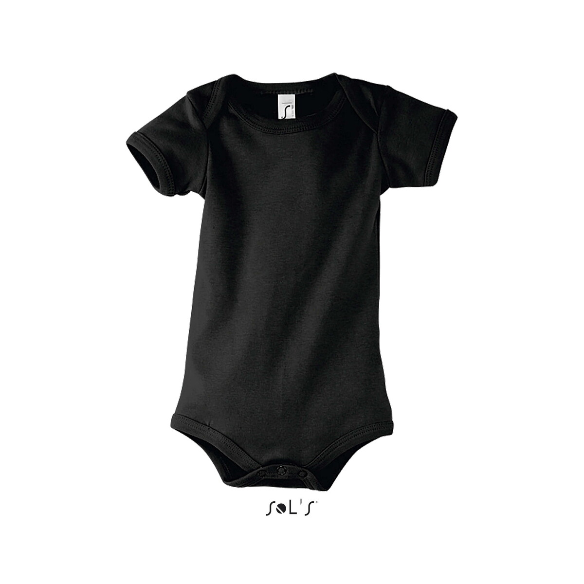 Gadżety tekstylne z logo – bambino dziecięce body 180g bambino – czarne – s s00583-bk BAMBINO Dziecięce body 180g BAMBINO - Czarne - S s00583-bk