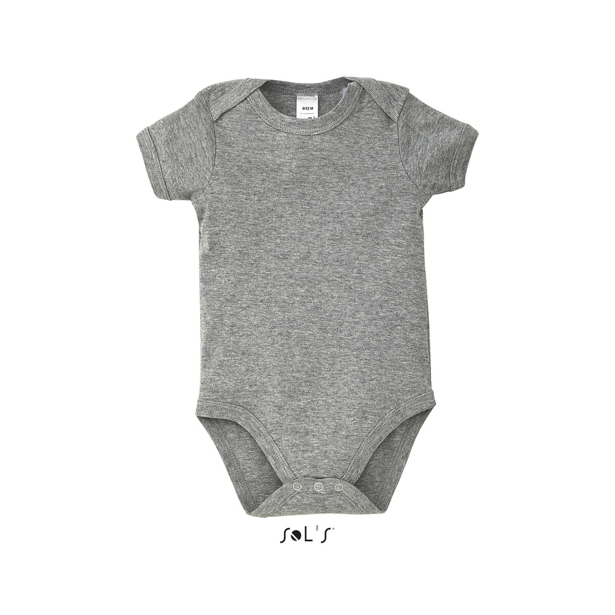 Gadżety tekstylne z logo – bambino dziecięce body 180g bambino – szary melanż – xs s00583-gm BAMBINO Dziecięce body 180g BAMBINO - Szary Melanż - XS s00583-gm