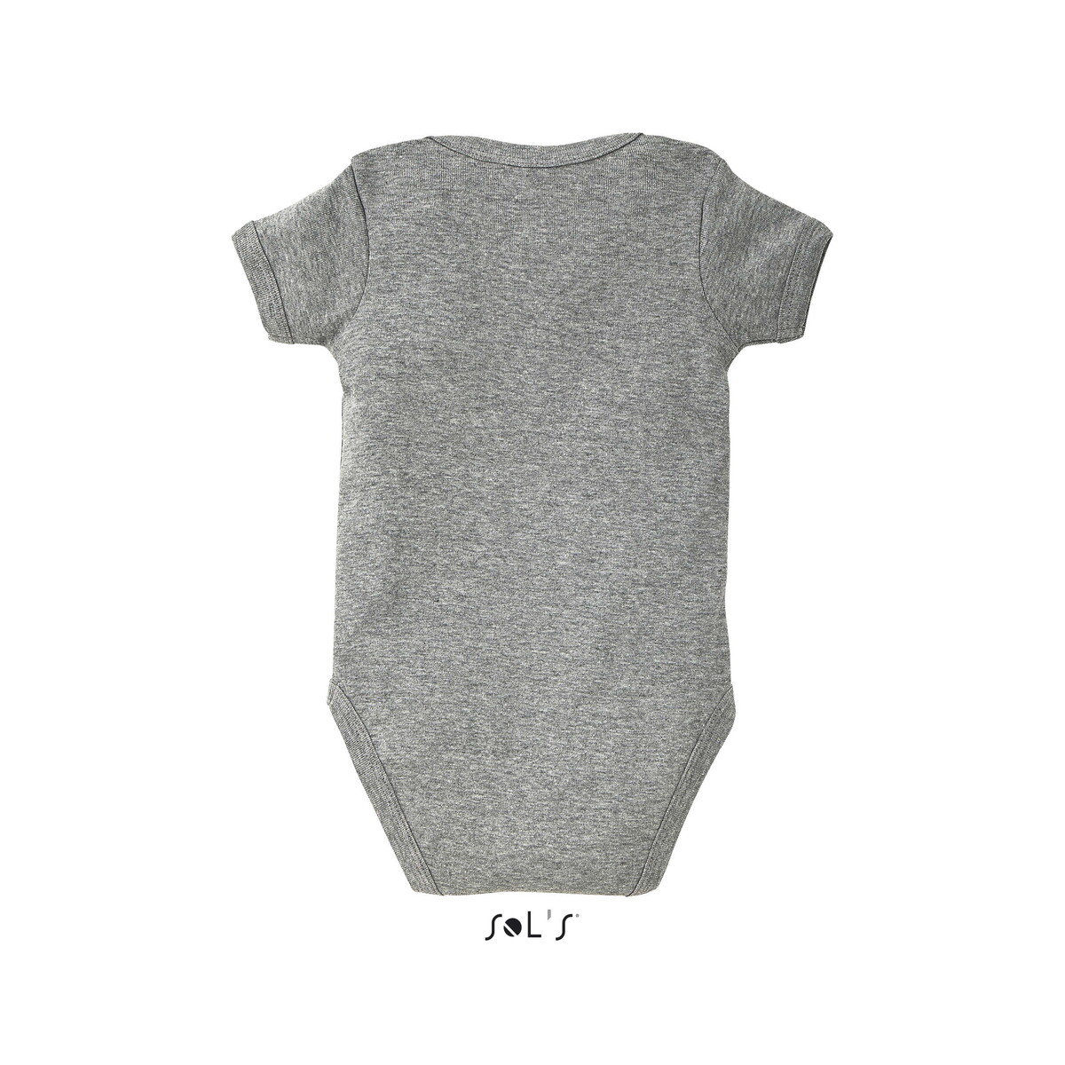 Gadżety tekstylne z logo – bambino dziecięce body 180g bambino – szary melanż – xxs s00583-gm-back BAMBINO Dziecięce body 180g BAMBINO - Szary Melanż - XXS s00583-gm-back