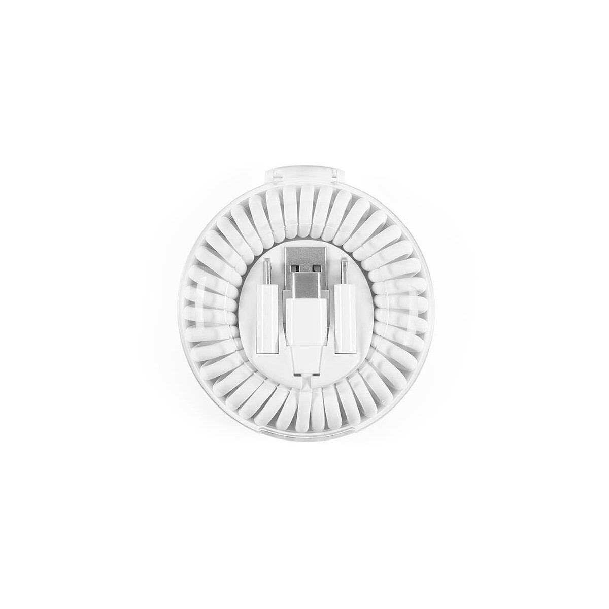 Kable USB z logo – allroundo® eco 6-in-1 fast charging cable. rabs. supplied inside organizer. – white ACB010_106-front allroundo® eco 6-in-1 fast charging cable. rABS. Supplied inside organizer. - White ACB010_106-front