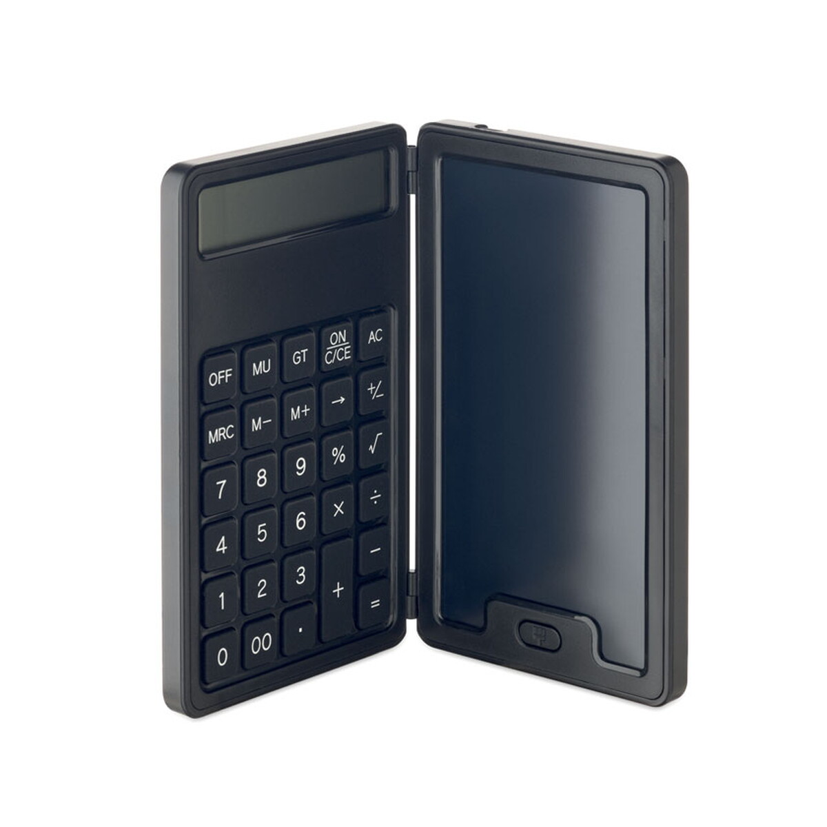 Kalkulatory z logo – kalkulator z tabletem lcd clerk – czarny mo2845-03-top Kalkulator z tabletem LCD CLERK - czarny mo2845-03-top