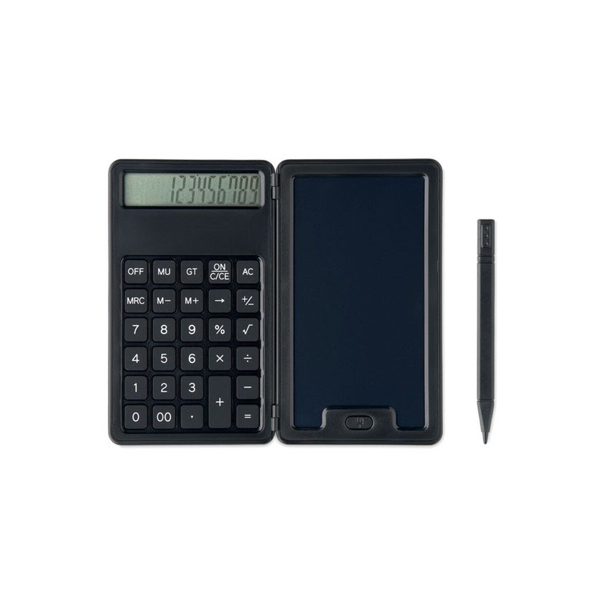 Kalkulatory z logo – kalkulator z tabletem lcd clerk – czarny mo2845-03 Kalkulator z tabletem LCD CLERK - czarny mo2845-03