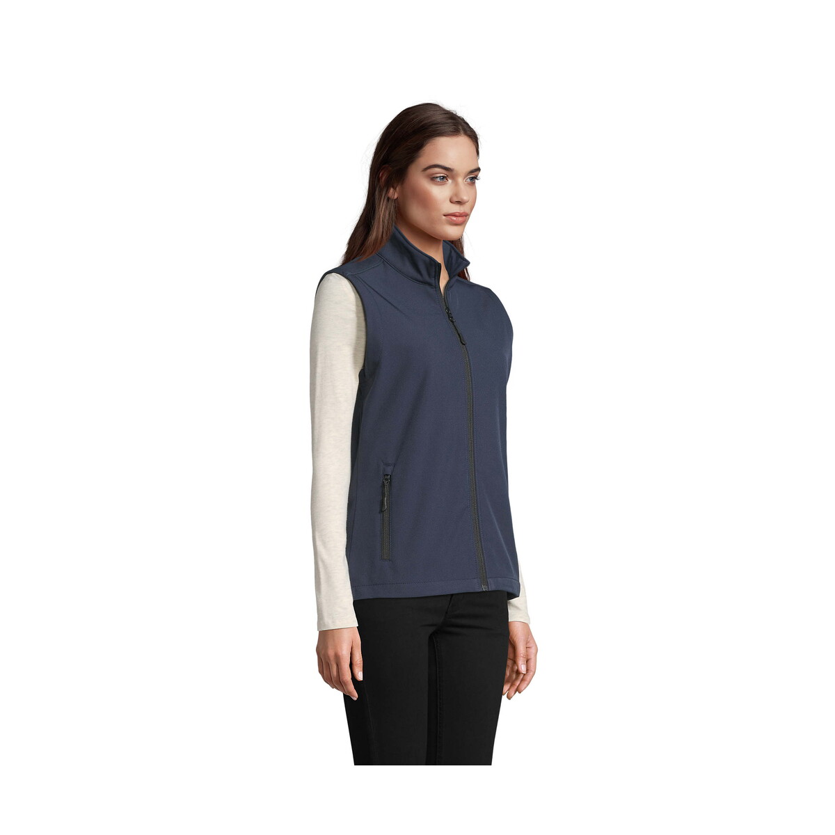 Kamizelki z logo – race bw womensoftshell race bw women – french navy – l s02888-fn-side RACE BW WOMENSOFTSHELL RACE BW WOMEN - French Navy - L s02888-fn-side