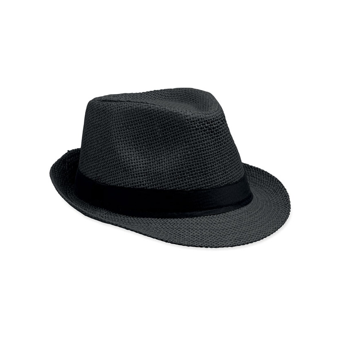 Papierowy kapelusz słomkowy BOOWIE - czarny mo2367-03