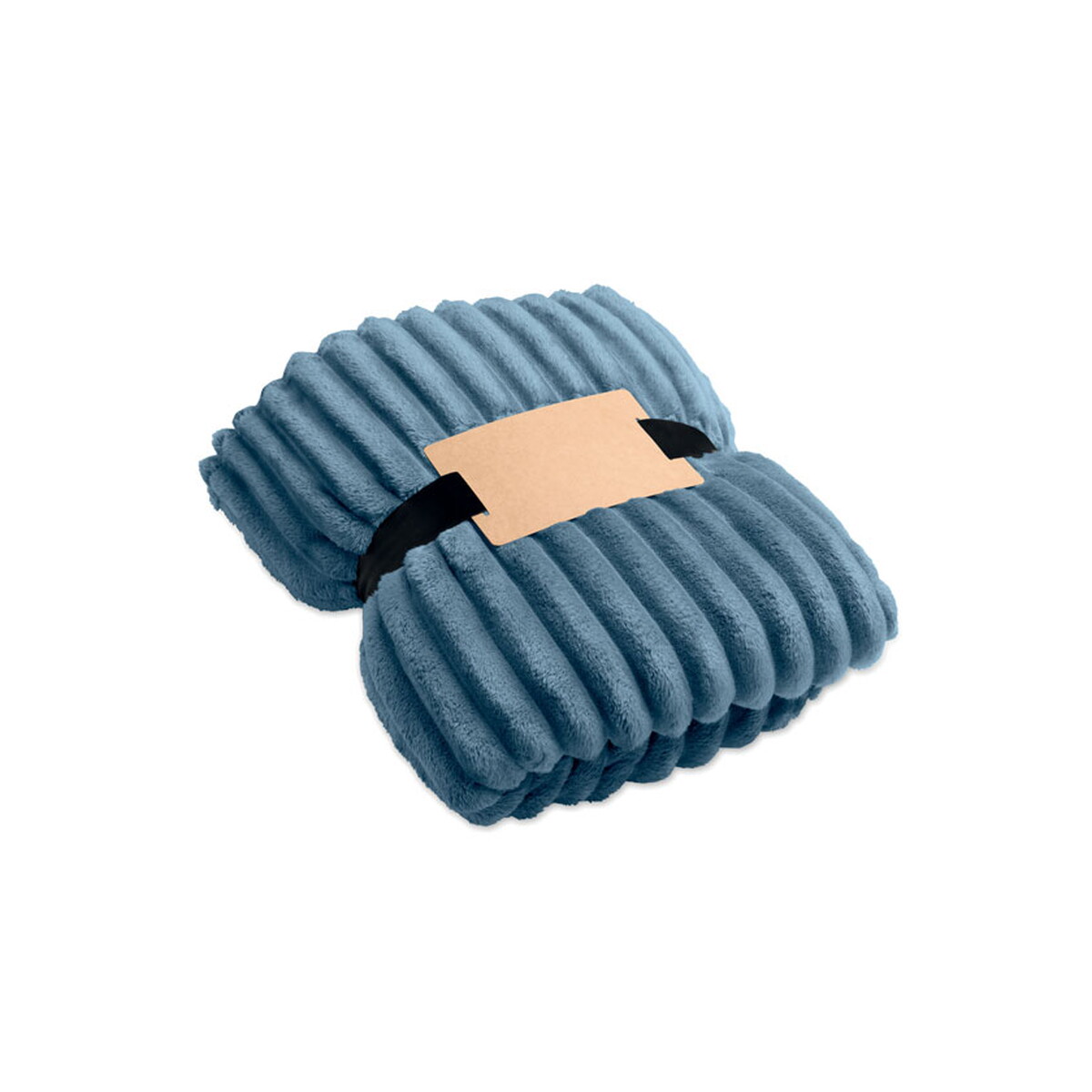 Koce z logo – polarowy koc w paski rpet nieve – petrolowy mo3184-20 Polarowy koc w paski RPET NIEVE - petrolowy mo3184-20