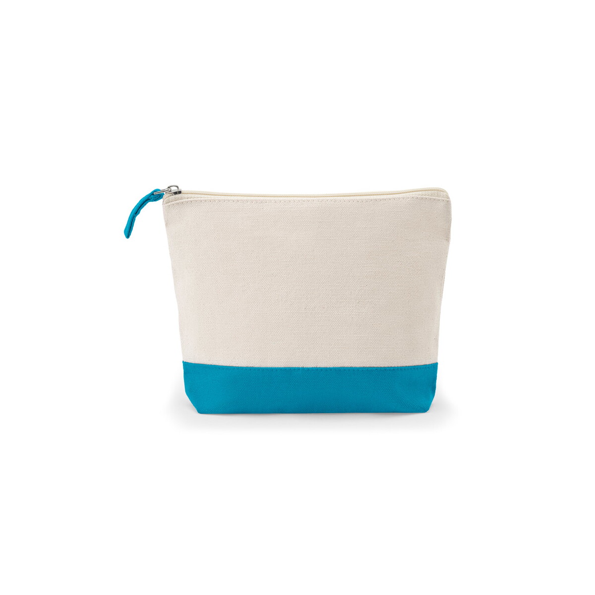 Kosmetyczki z logo – daphne. kosmetyczka z 100% bawełny (340 g/m²) w dwóch kolorach – błękitna 92536_124-a DAPHNE. Kosmetyczka z 100% bawełny (340 g/m²) w dwóch kolorach - Błękitna 92536_124-a