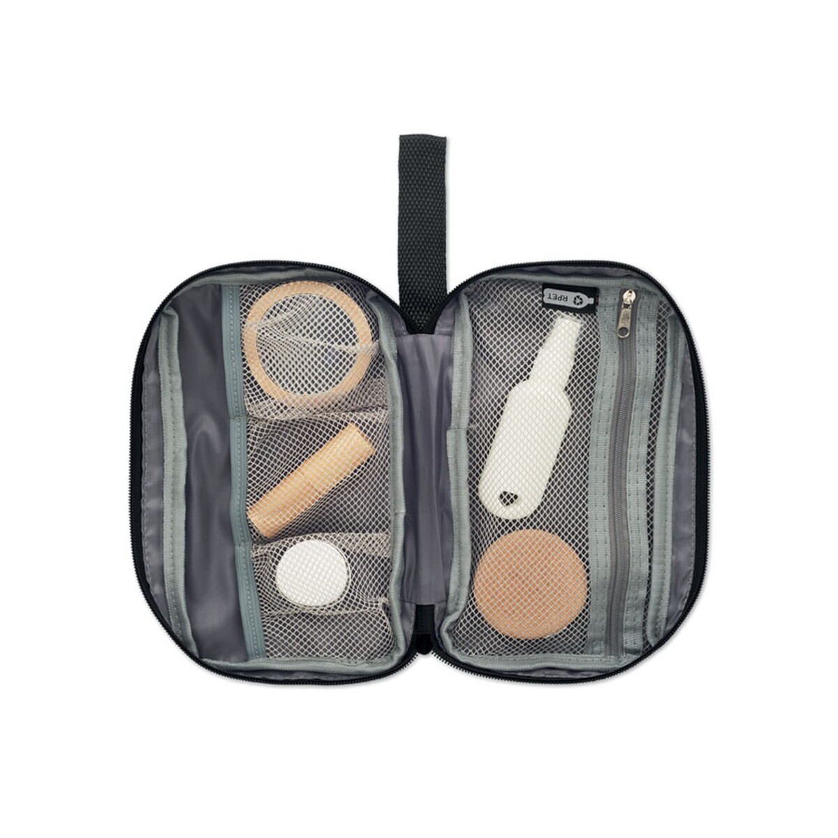 Kosmetyczki z logo – kosmetyczka 600d rpet vanit – czarna mo2948-03-top Kosmetyczka 600D RPET VANIT - czarna mo2948-03-top