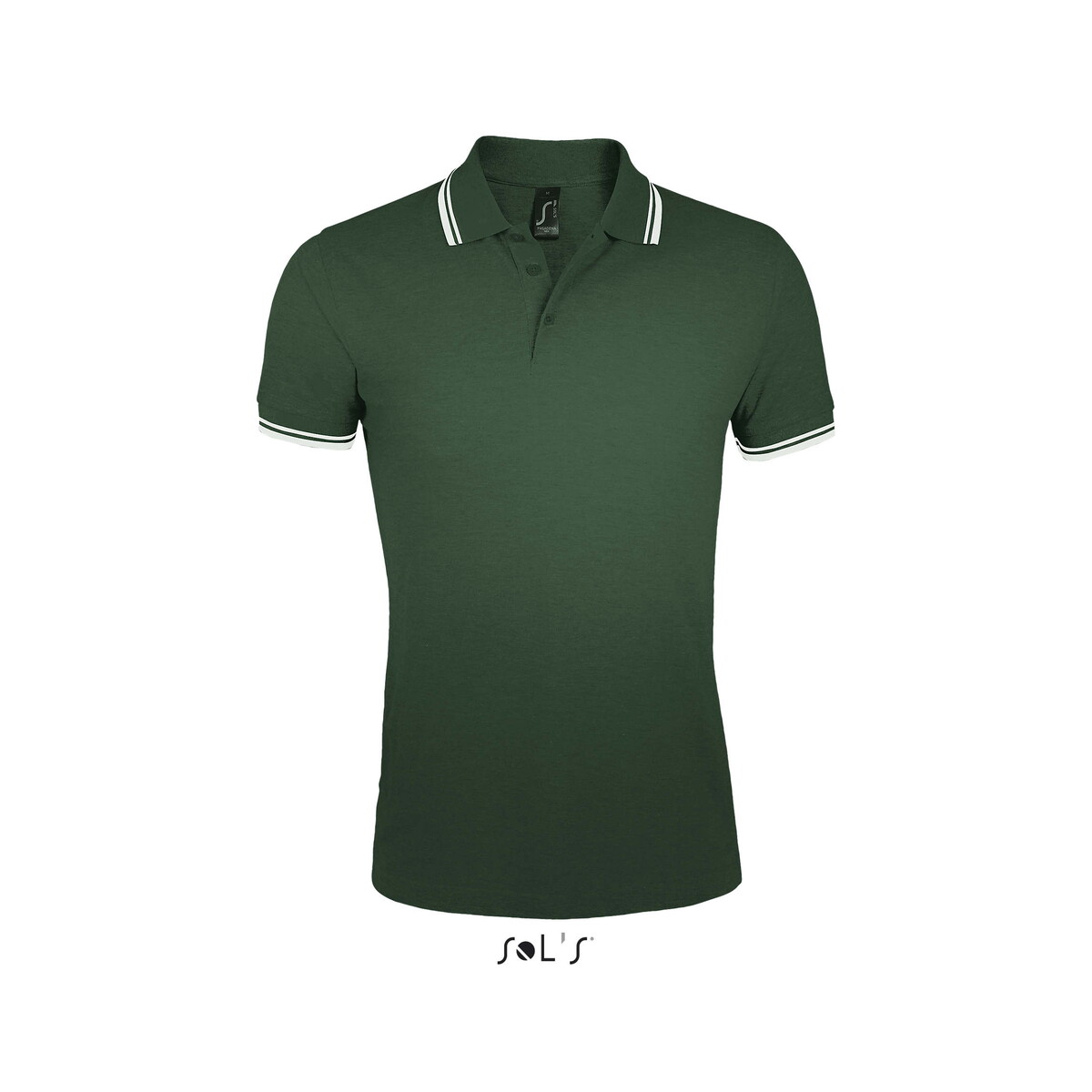 Koszulki polo z logo – pasadena męskie polo 200g pasadena men – forest green/white – m s00577-fe PASADENA męskie polo 200g PASADENA MEN - Forest Green/White - M s00577-fe