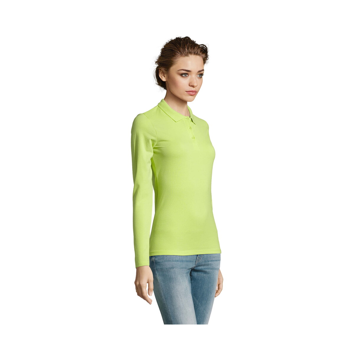 Koszulki polo z logo – perfect damskie lsl polo180 perfect lsl women – apple green – 3xl s02083-ag-side PERFECT Damskie LSL POLO180 PERFECT LSL WOMEN - Apple Green - 3XL s02083-ag-side