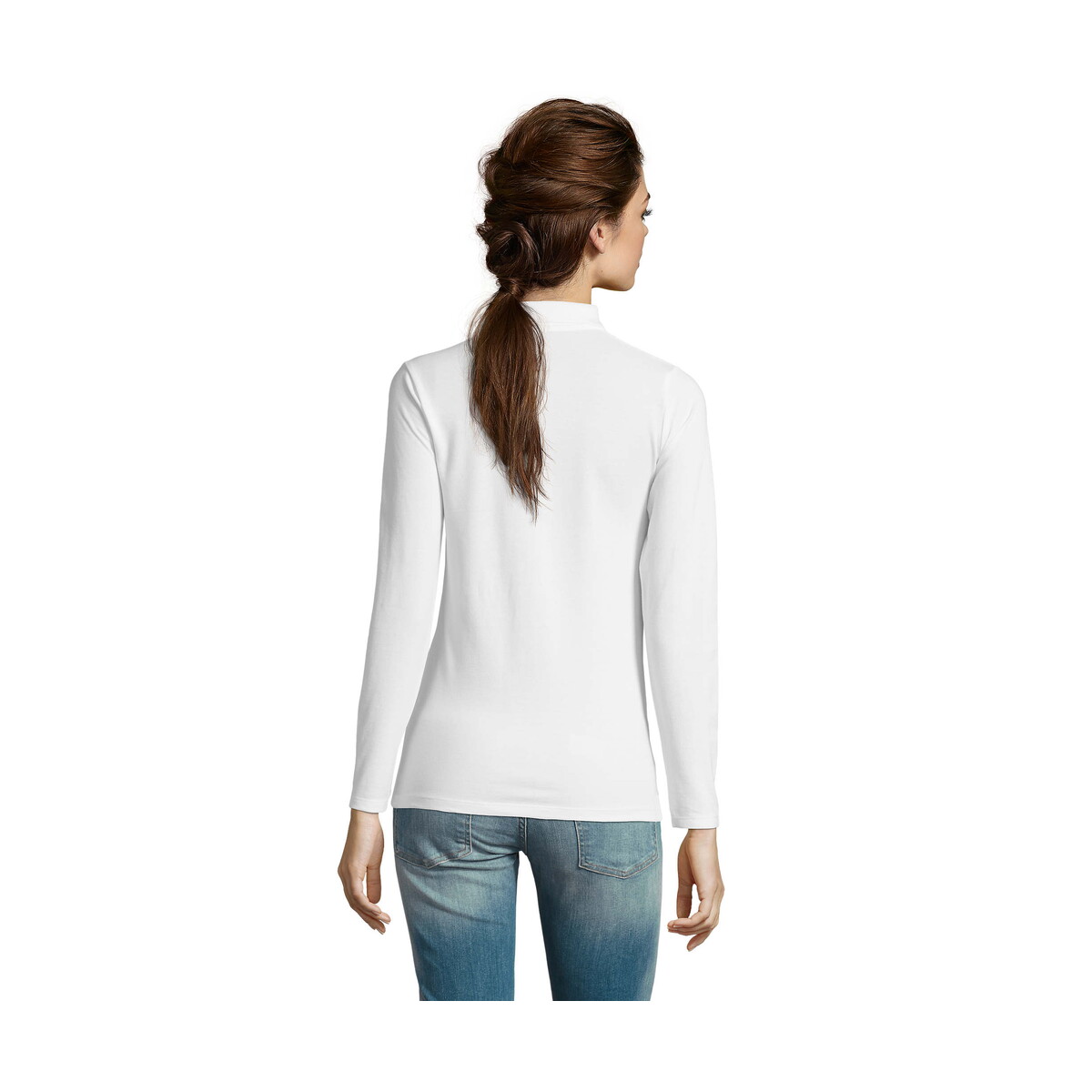 Koszulki polo z logo – perfect damskie lsl polo180 perfect lsl women – biała – 3xl s02083-wh-back PERFECT Damskie LSL POLO180 PERFECT LSL WOMEN - Biała - 3XL s02083-wh-back