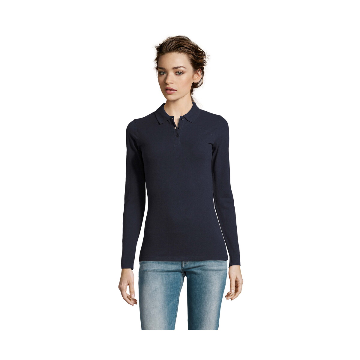 Koszulki polo z logo – perfect damskie lsl polo180 perfect lsl women – french navy – m s02083-fn PERFECT Damskie LSL POLO180 PERFECT LSL WOMEN - French Navy - M s02083-fn