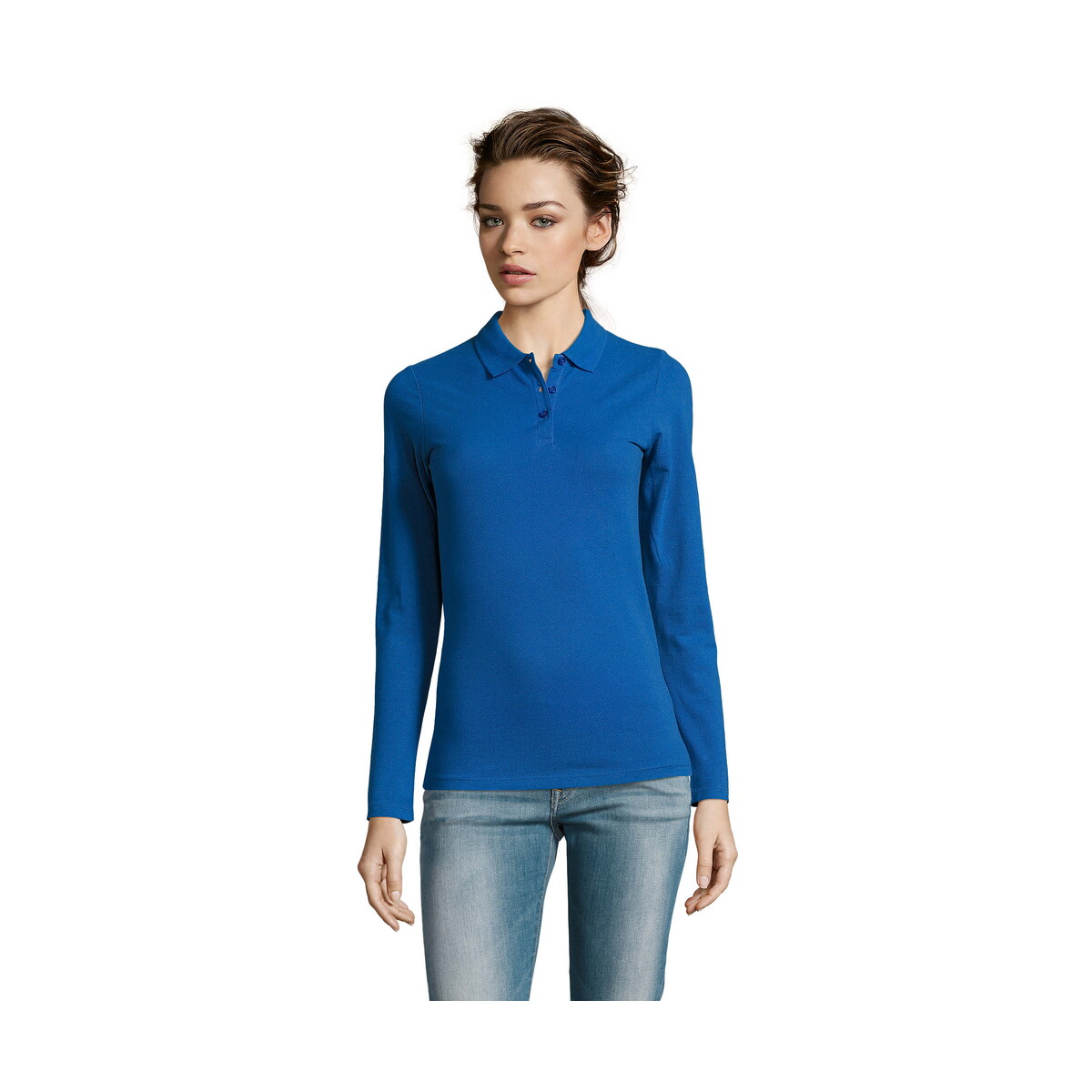 Koszulki polo z logo – perfect damskie lsl polo180 perfect lsl women – niebieskie – l s02083-rb PERFECT Damskie LSL POLO180 PERFECT LSL WOMEN - Niebieskie - L s02083-rb