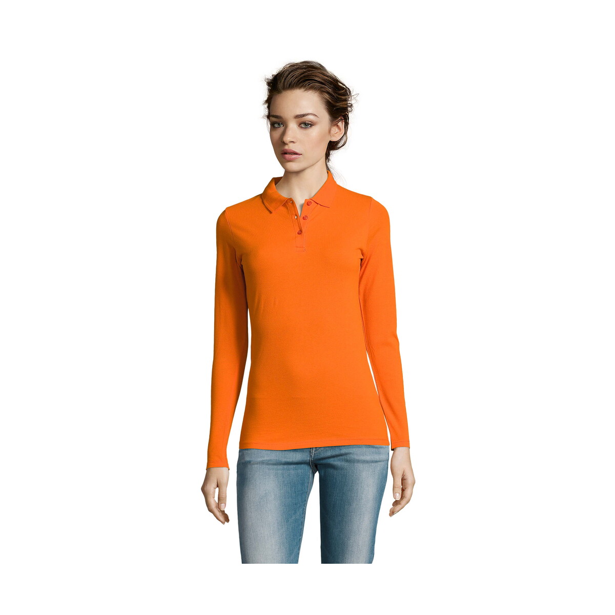 Koszulki polo z logo – perfect damskie lsl polo180 perfect lsl women – pomarańczowe – xl s02083-or PERFECT Damskie LSL POLO180 PERFECT LSL WOMEN - Pomarańczowe - XL s02083-or