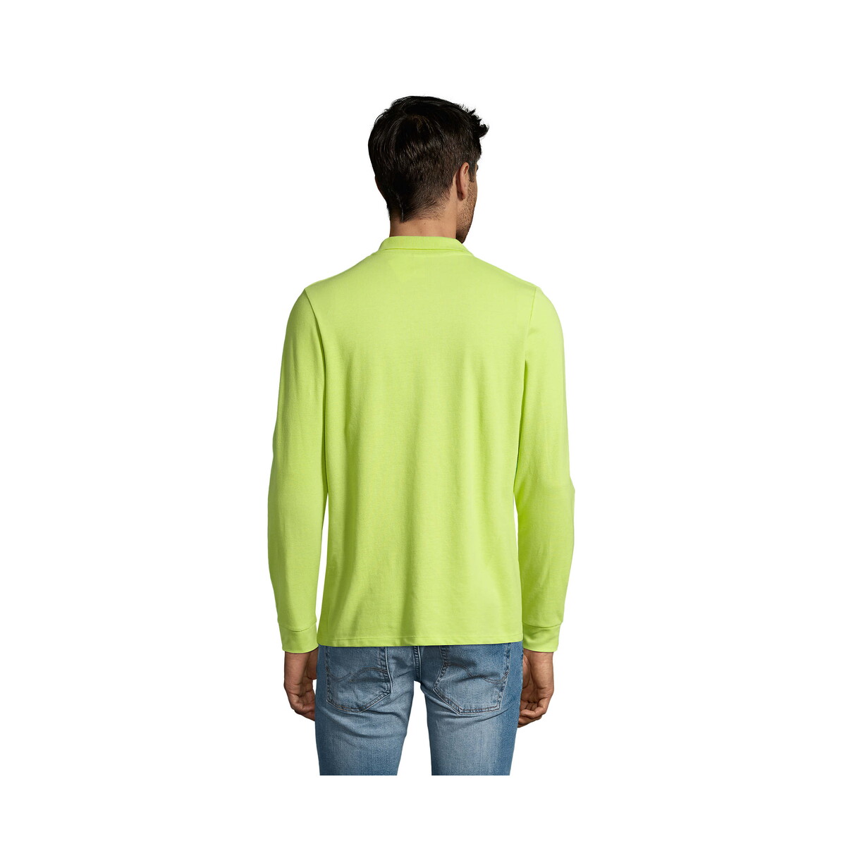 Koszulki polo z logo – perfect men lsl polo 180g perfect lsl men – apple green – l s02087-ag-back PERFECT MEN LSL POLO 180g PERFECT LSL MEN - Apple Green - L s02087-ag-back