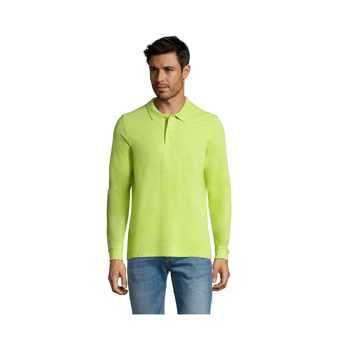 Koszulki polo z logo – perfect men lsl polo 180g perfect lsl men – apple green – l s02087-ag PERFECT MEN LSL POLO 180g PERFECT LSL MEN - Apple Green - L s02087-ag