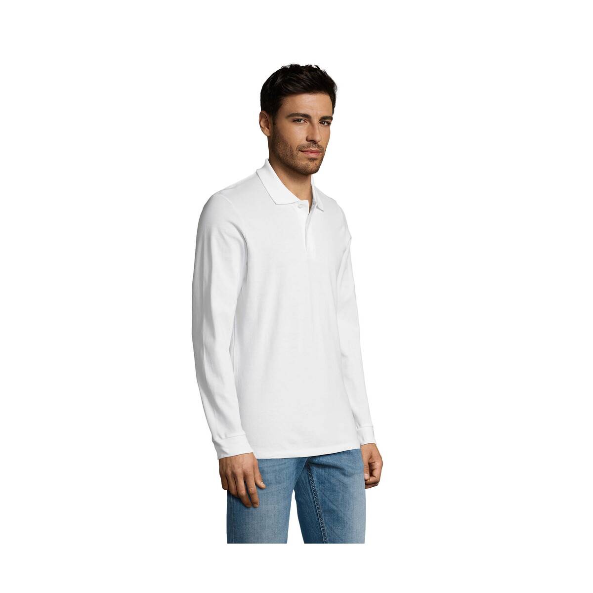Koszulki polo z logo – perfect men lsl polo 180g perfect lsl men – biały – l s02087-wh-side PERFECT MEN LSL POLO 180g PERFECT LSL MEN - Biały - L s02087-wh-side