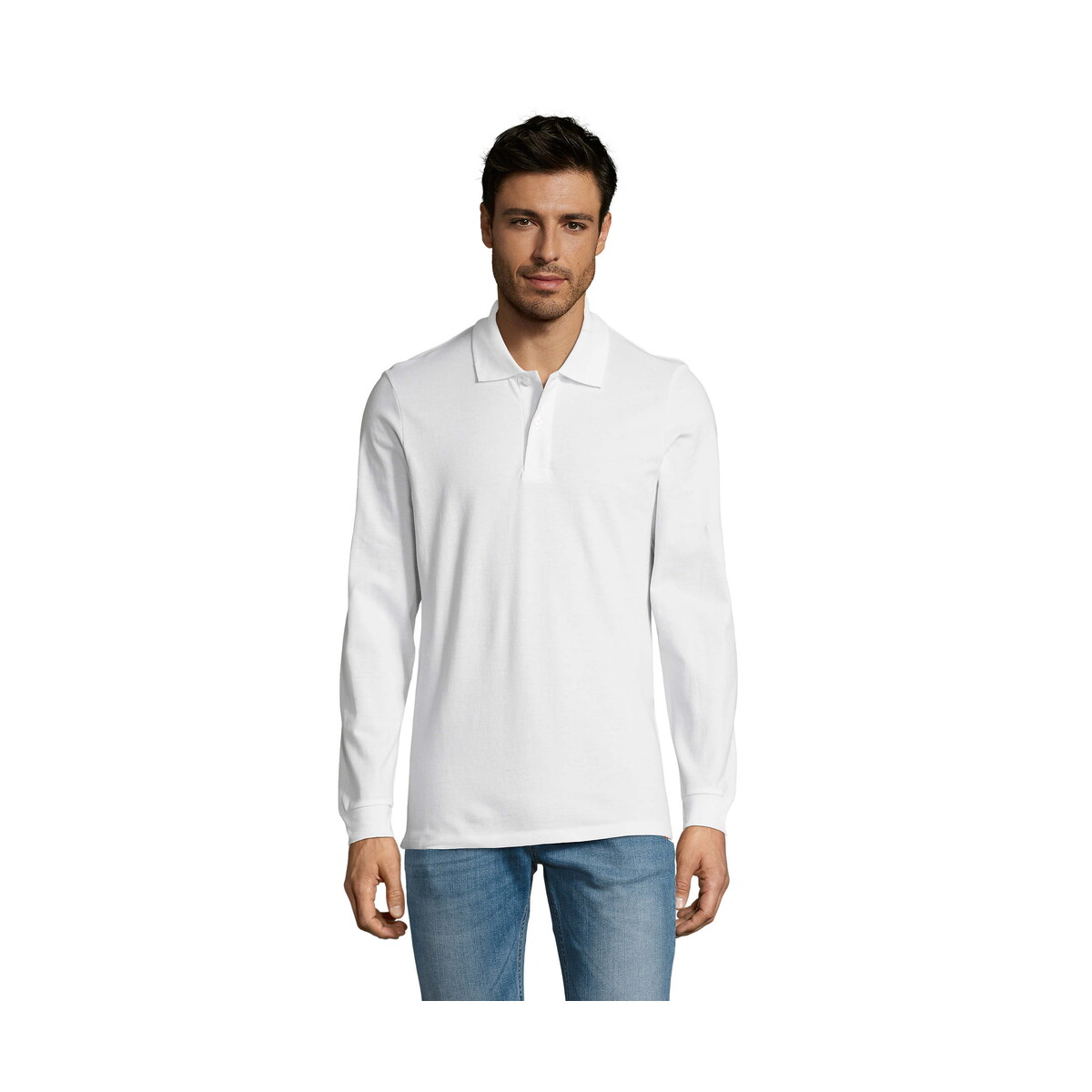 Koszulki polo z logo – perfect men lsl polo 180g perfect lsl men – biały – m s02087-wh PERFECT MEN LSL POLO 180g PERFECT LSL MEN - Biały - M s02087-wh