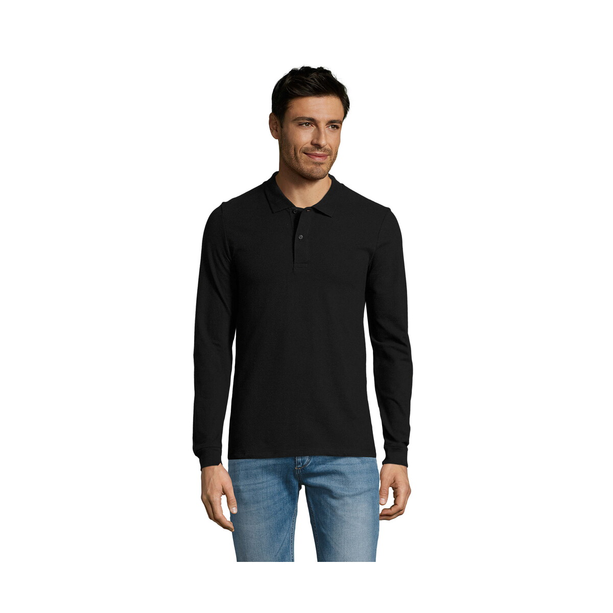 Koszulki polo z logo – perfect men lsl polo 180g perfect lsl men – czarny – 3xl s02087-bk PERFECT MEN LSL POLO 180g PERFECT LSL MEN - Czarny - 3XL s02087-bk